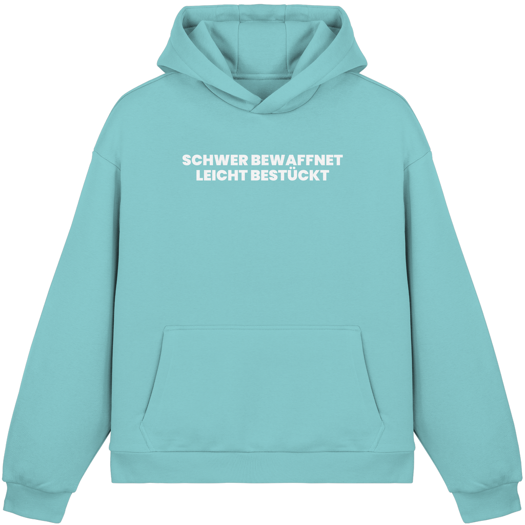 Schwer Bewaffnet Weiss - Fluffy Boxcut Hoodie