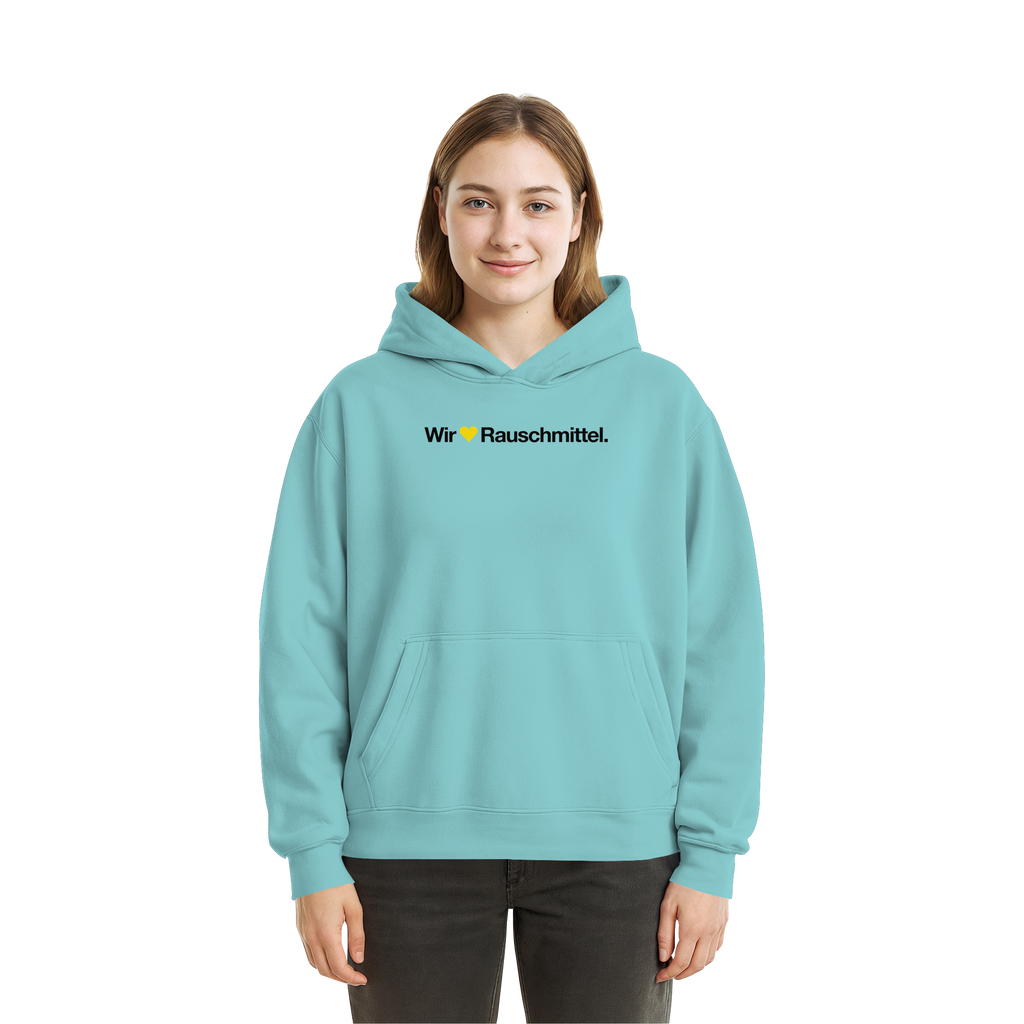 Wir Lieben Rauschmittel - Light - Fluffy Boxcut Hoodie