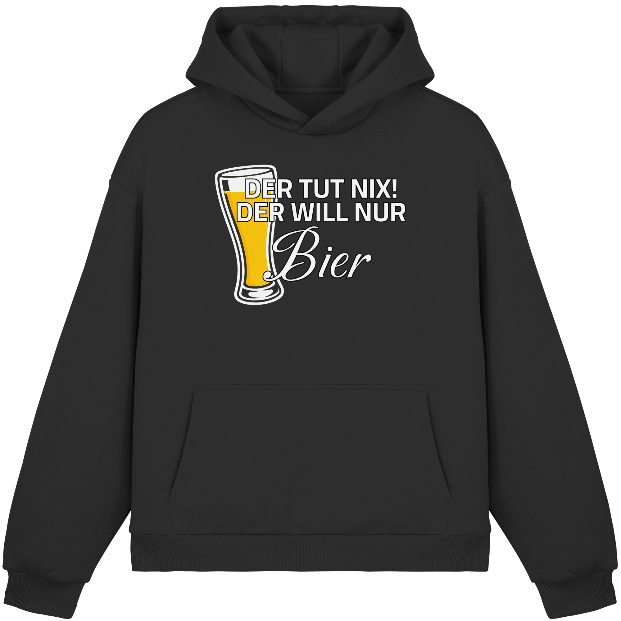 Der Will Nur Bier - Fluffy Boxcut Hoodie