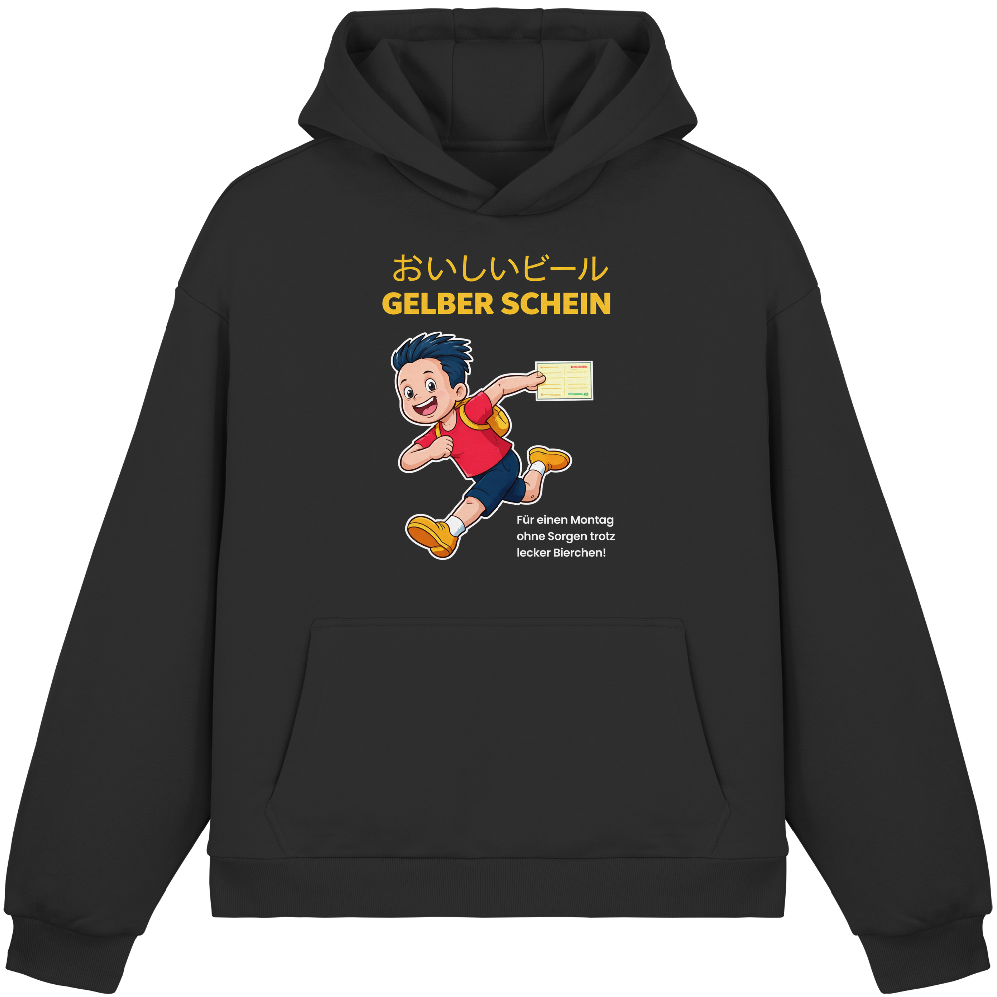 Gelber Schein! - Fluffy Boxcut Hoodie