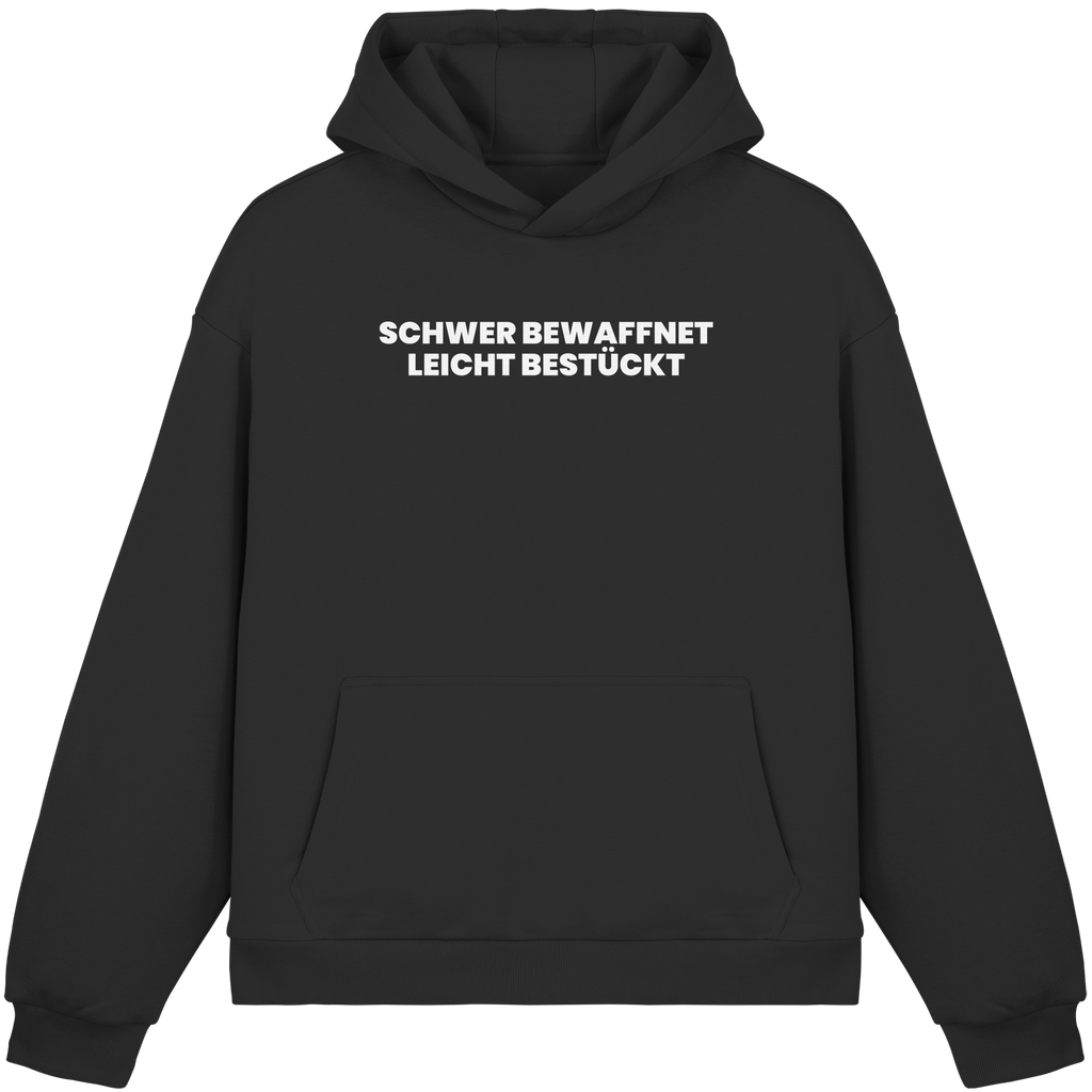 Schwer Bewaffnet Weiss - Fluffy Boxcut Hoodie
