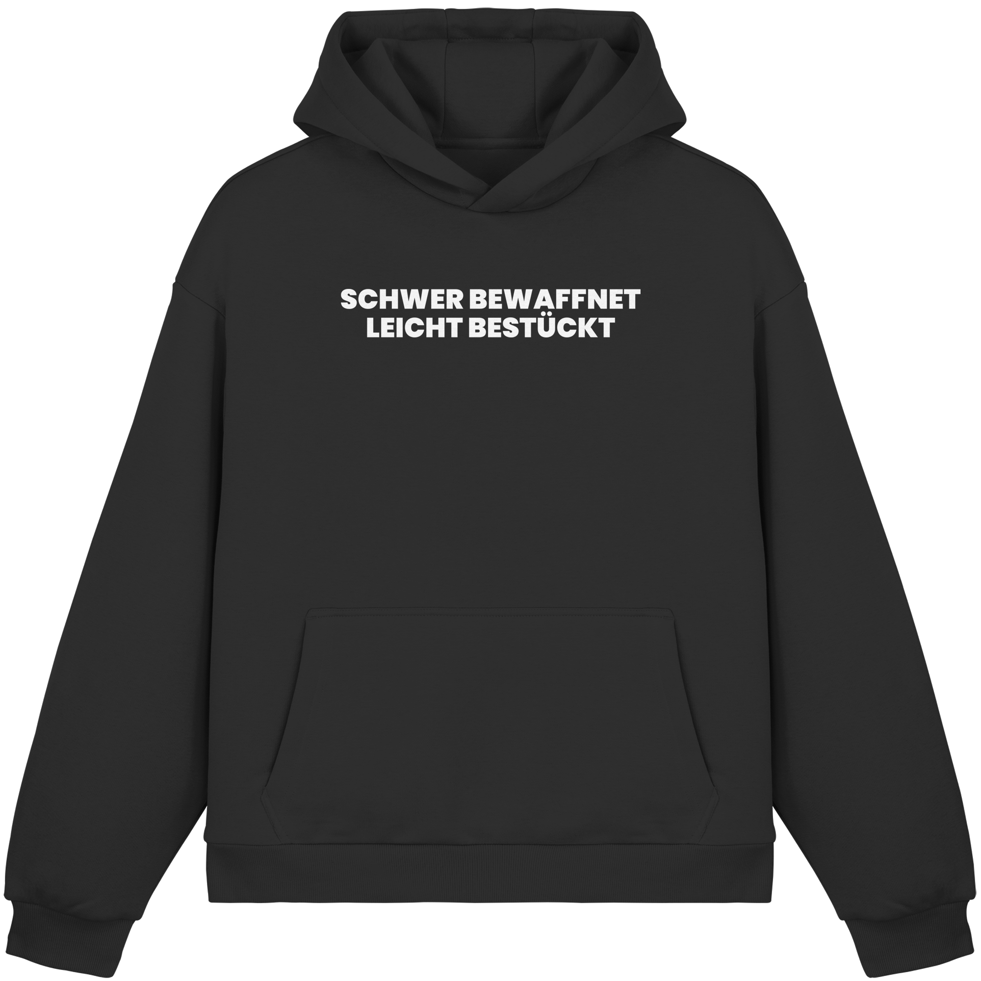 Schwer Bewaffnet Weiss - Fluffy Boxcut Hoodie