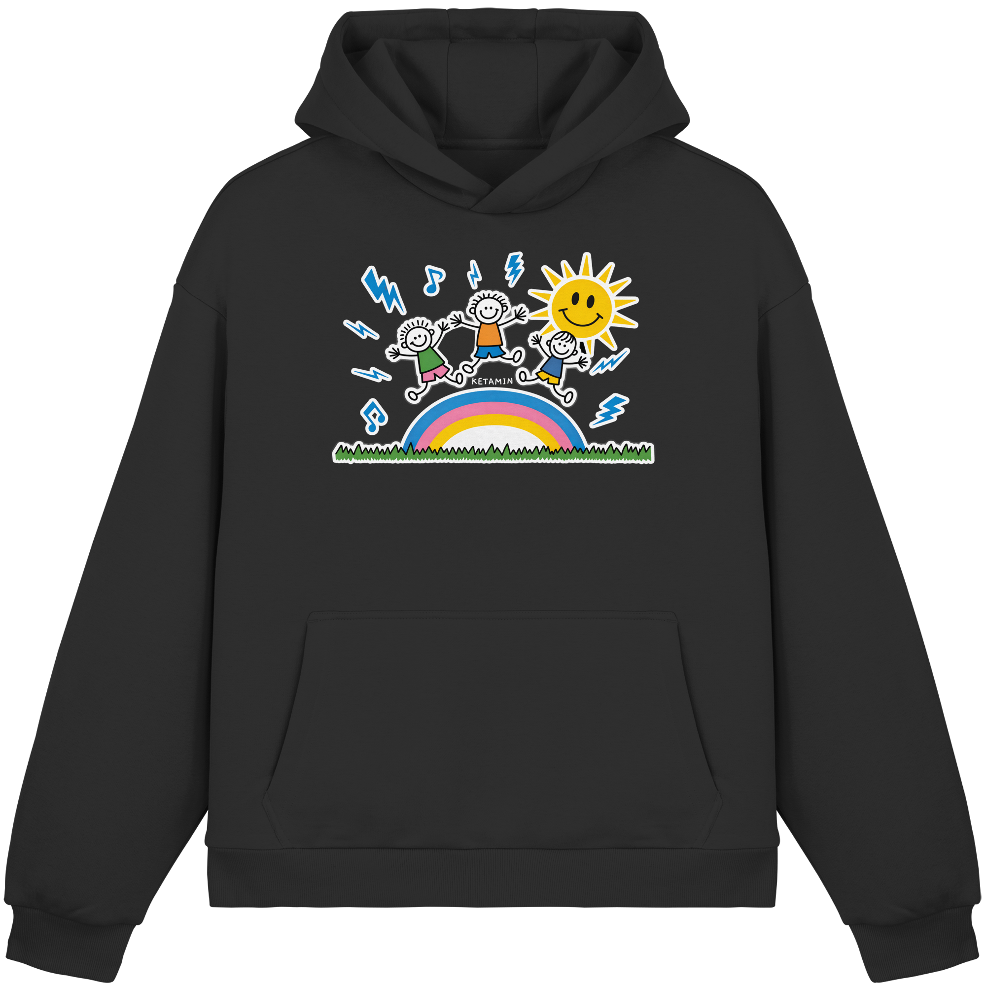 Keta - White - Fluffy Boxcut Hoodie