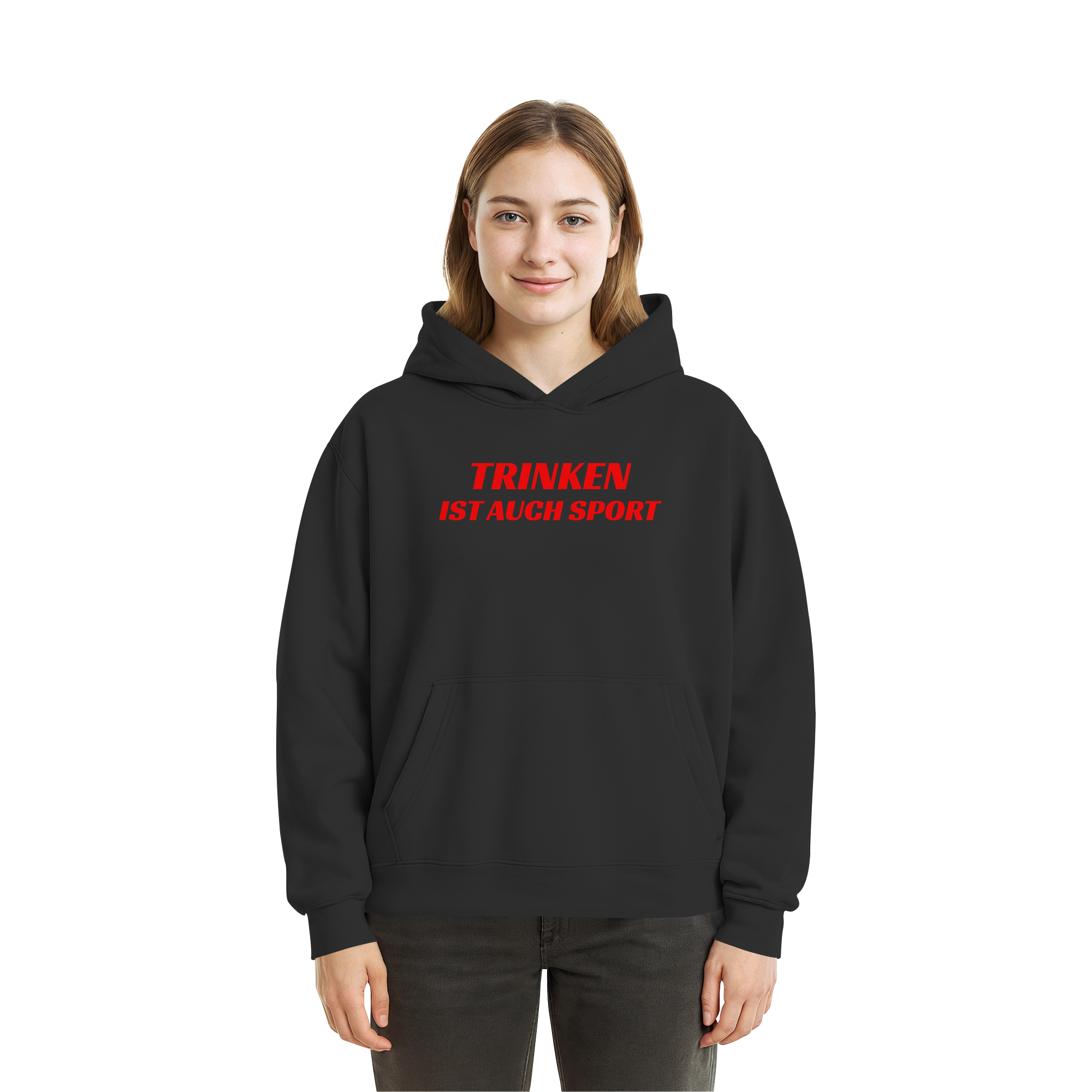 Trinken ist auch Sport - Fluffy Boxcut Hoodie
