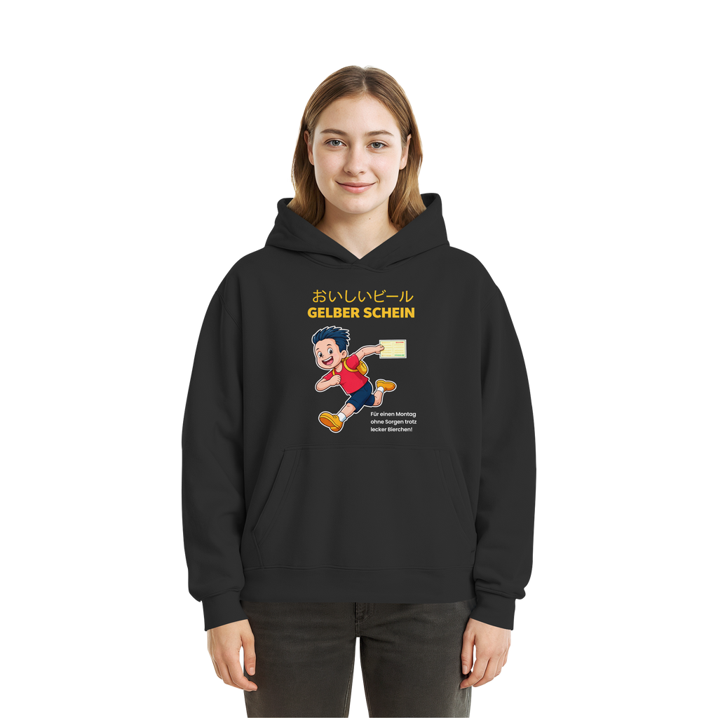 Gelber Schein! - Fluffy Boxcut Hoodie