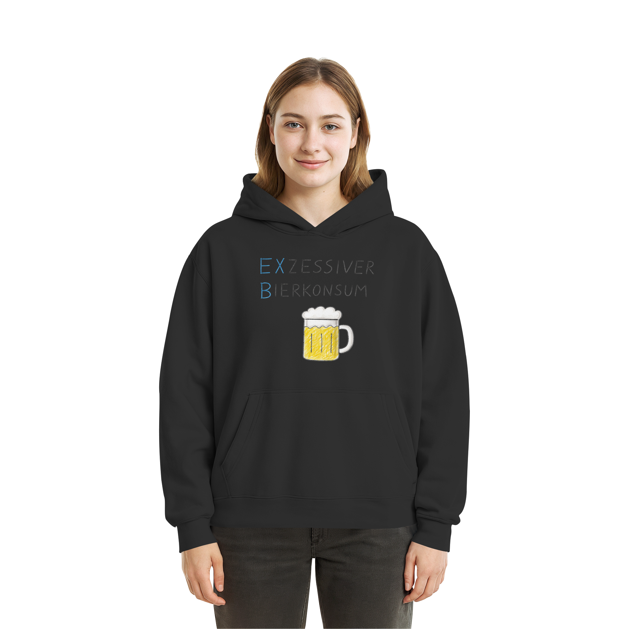 Exzessiver Bierkonsum - Fluffy Boxcut Hoodie
