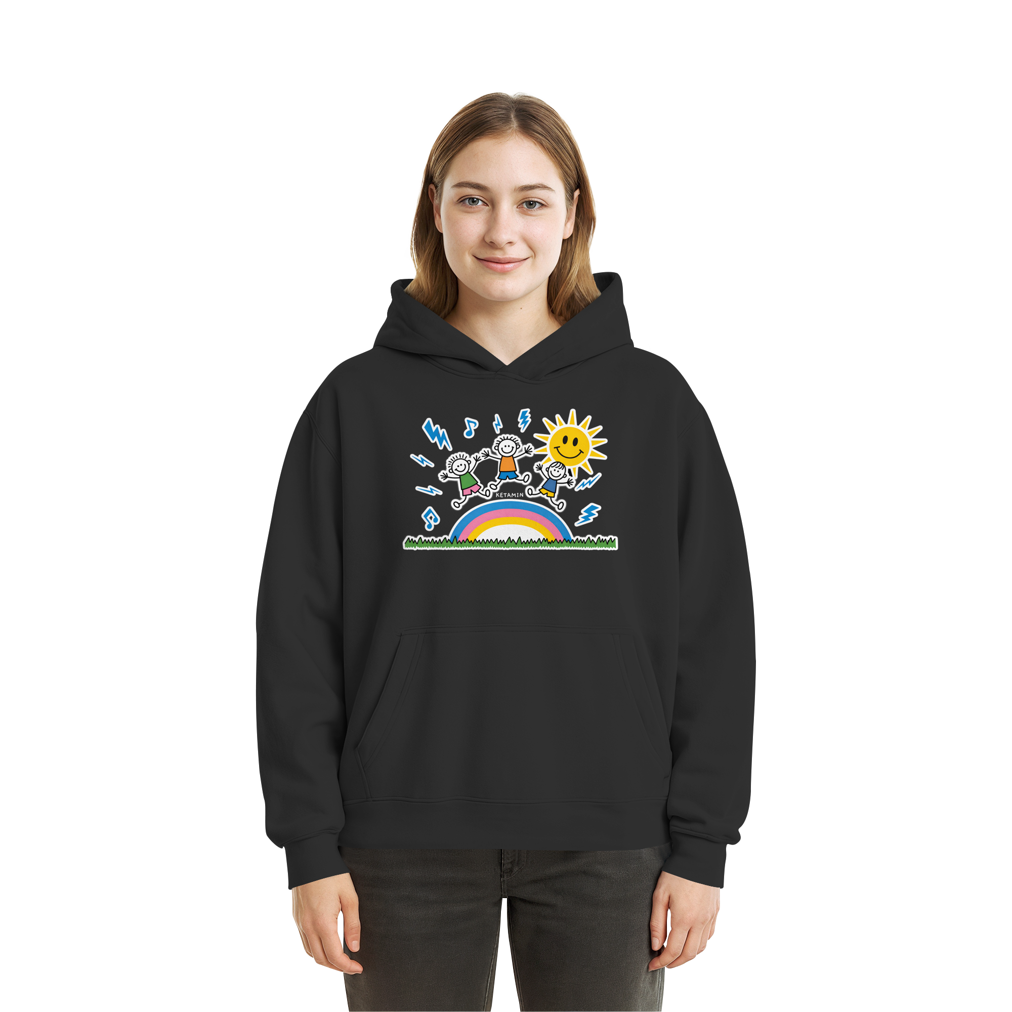 Keta - White - Fluffy Boxcut Hoodie