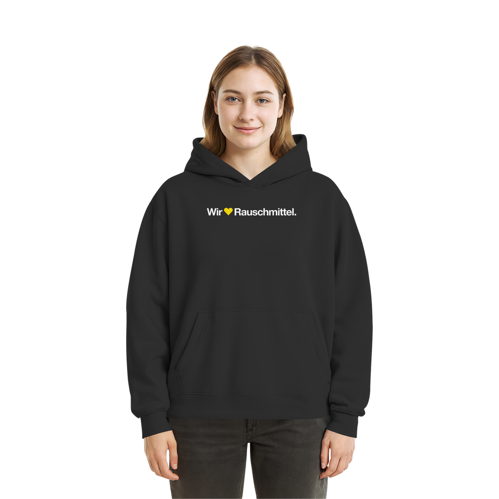 Wir Lieben Rauschmittel - Dark - Fluffy Boxcut Hoodie