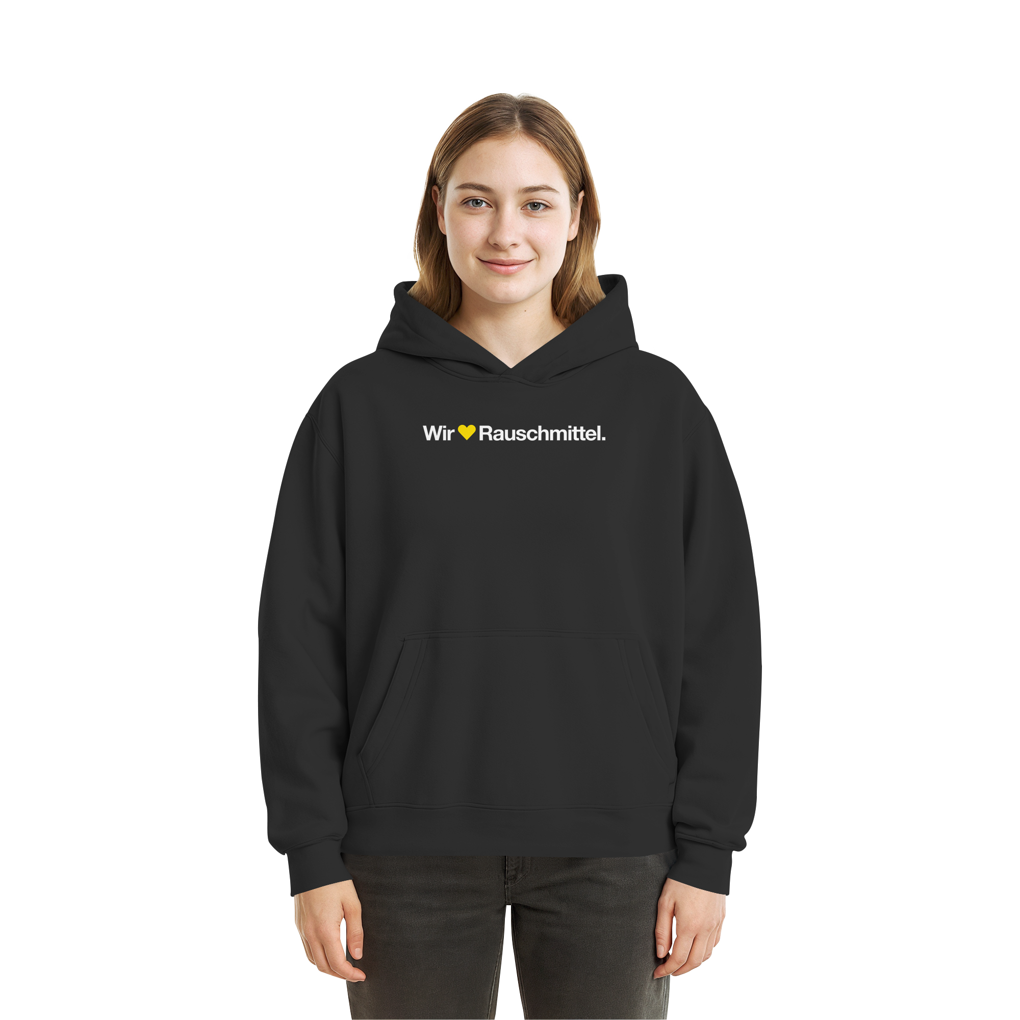 Wir Lieben Rauschmittel - Dark - Fluffy Boxcut Hoodie