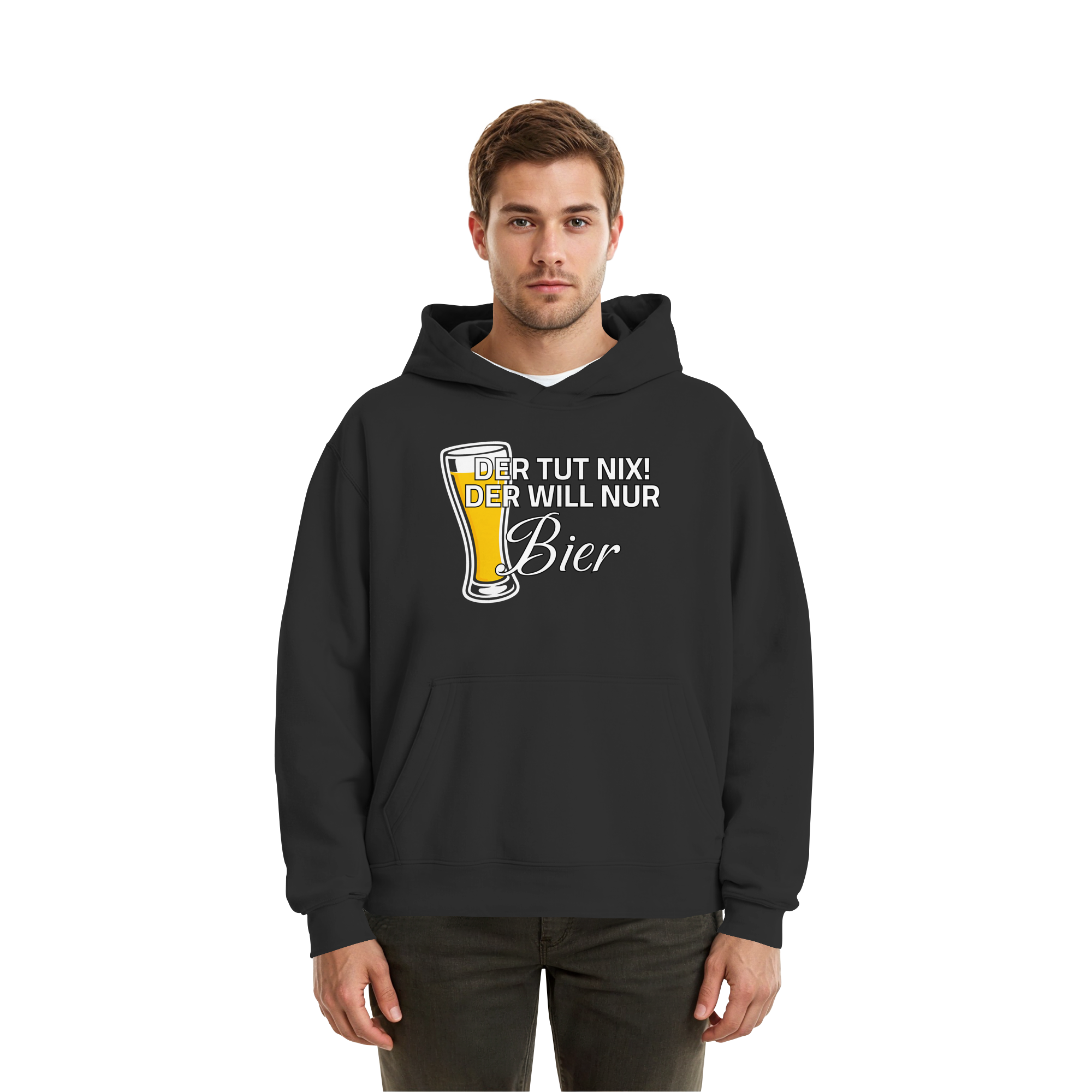 Der Will Nur Bier - Fluffy Boxcut Hoodie