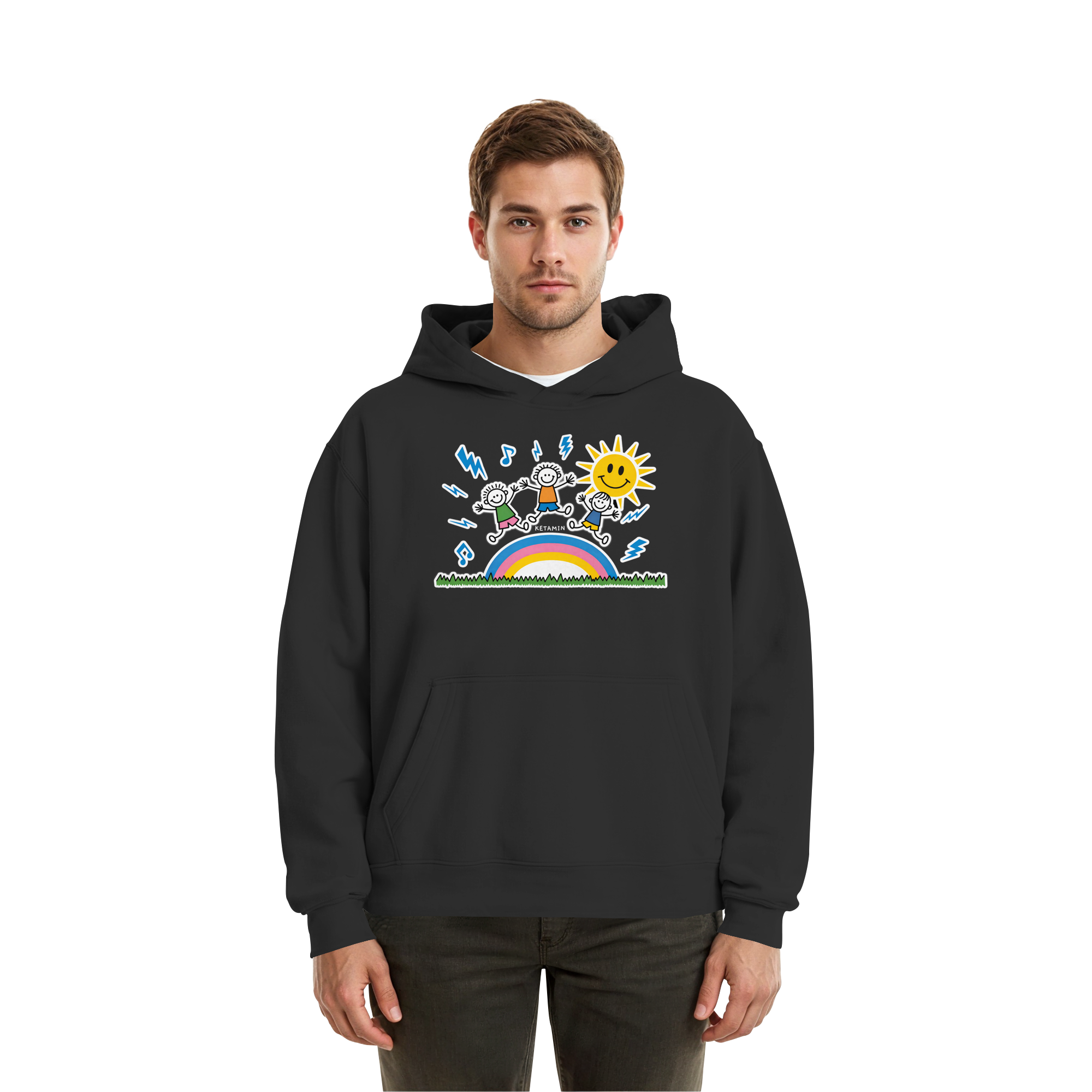 Keta - White - Fluffy Boxcut Hoodie