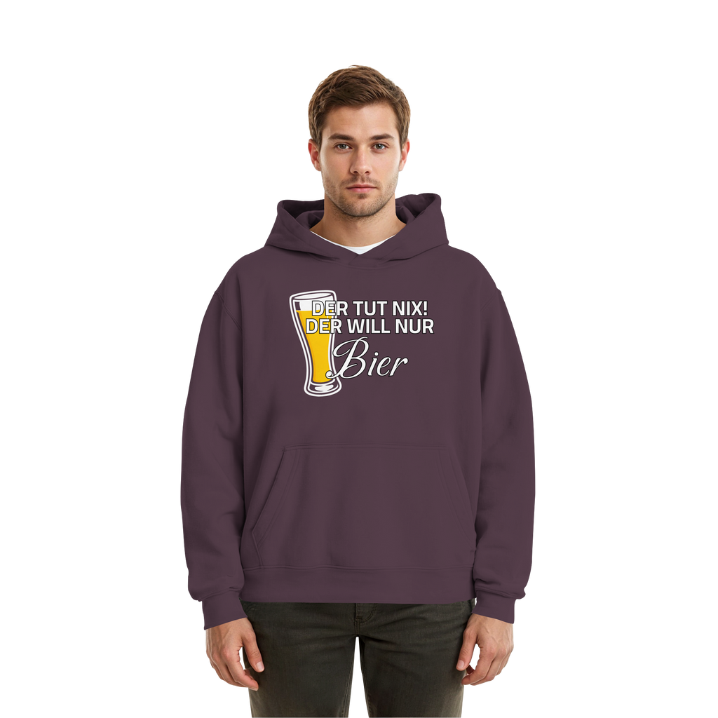 Der Will Nur Bier - Fluffy Boxcut Hoodie