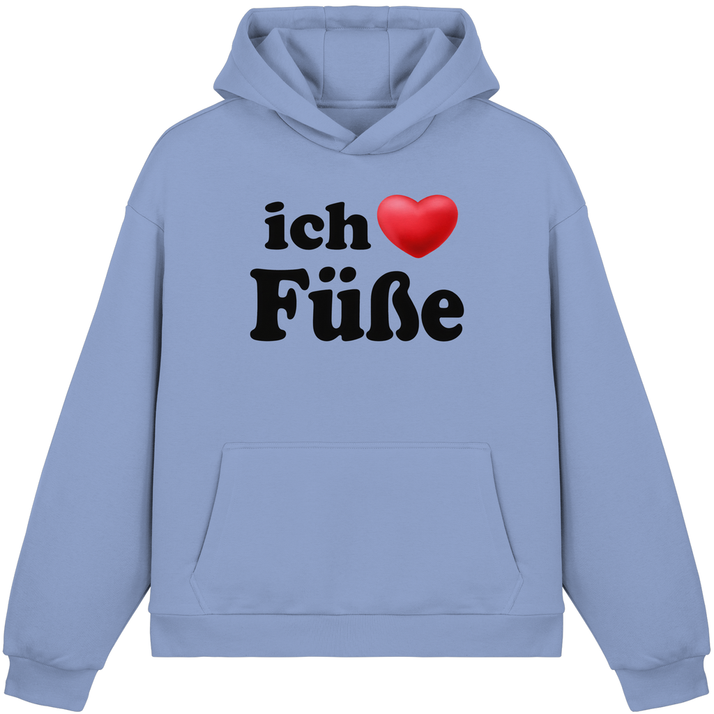 I Love Feet - Fluffy Boxcut Hoodie