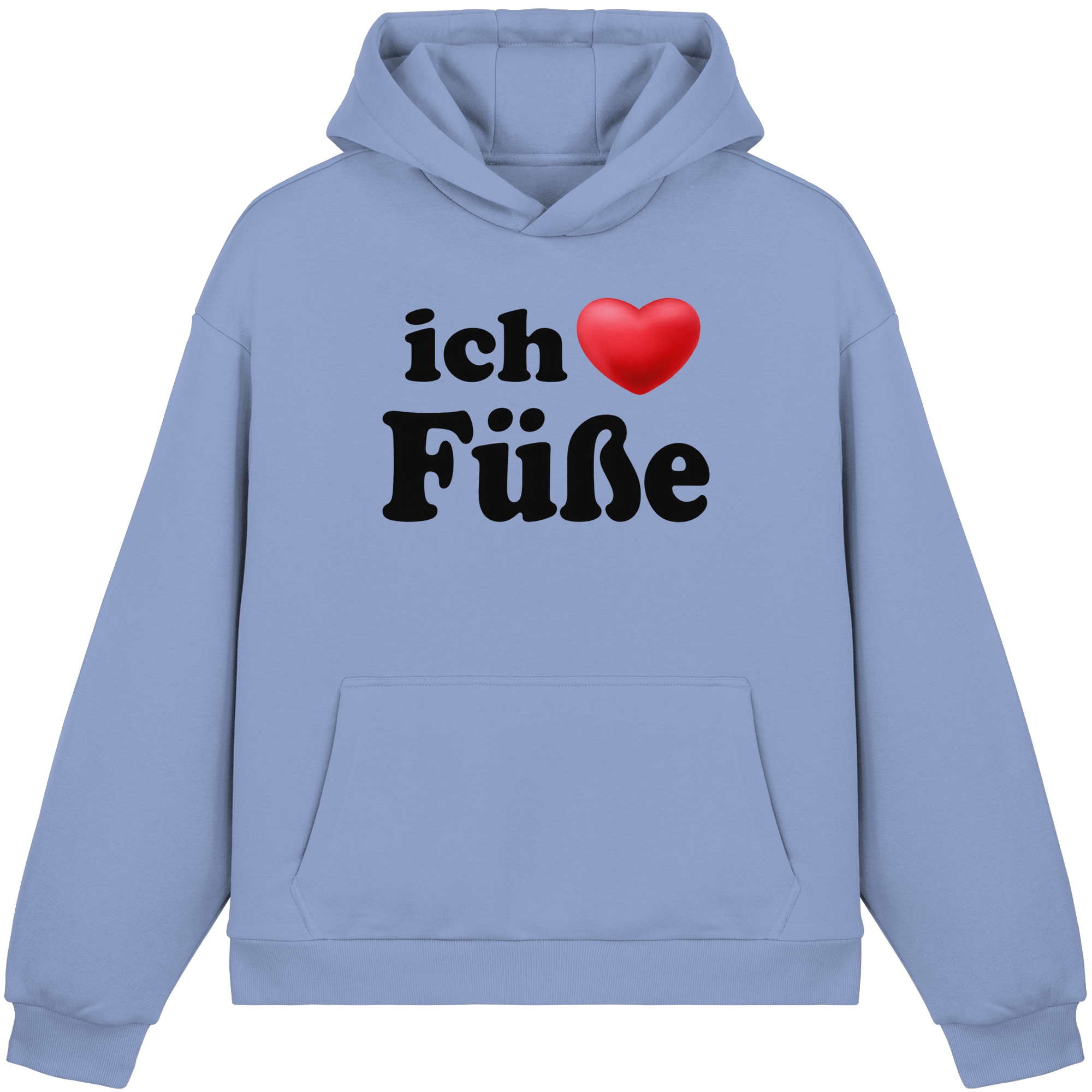 I Love Feet - Fluffy Boxcut Hoodie