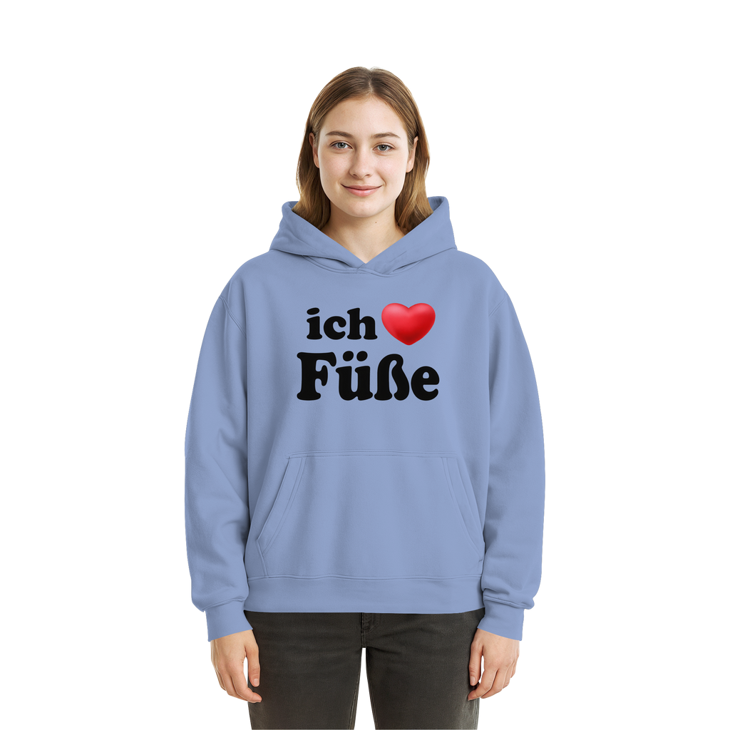 I Love Feet - Fluffy Boxcut Hoodie