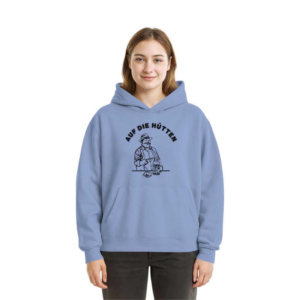 Auf die Huetten! - Dark - Fluffy Boxcut Hoodie