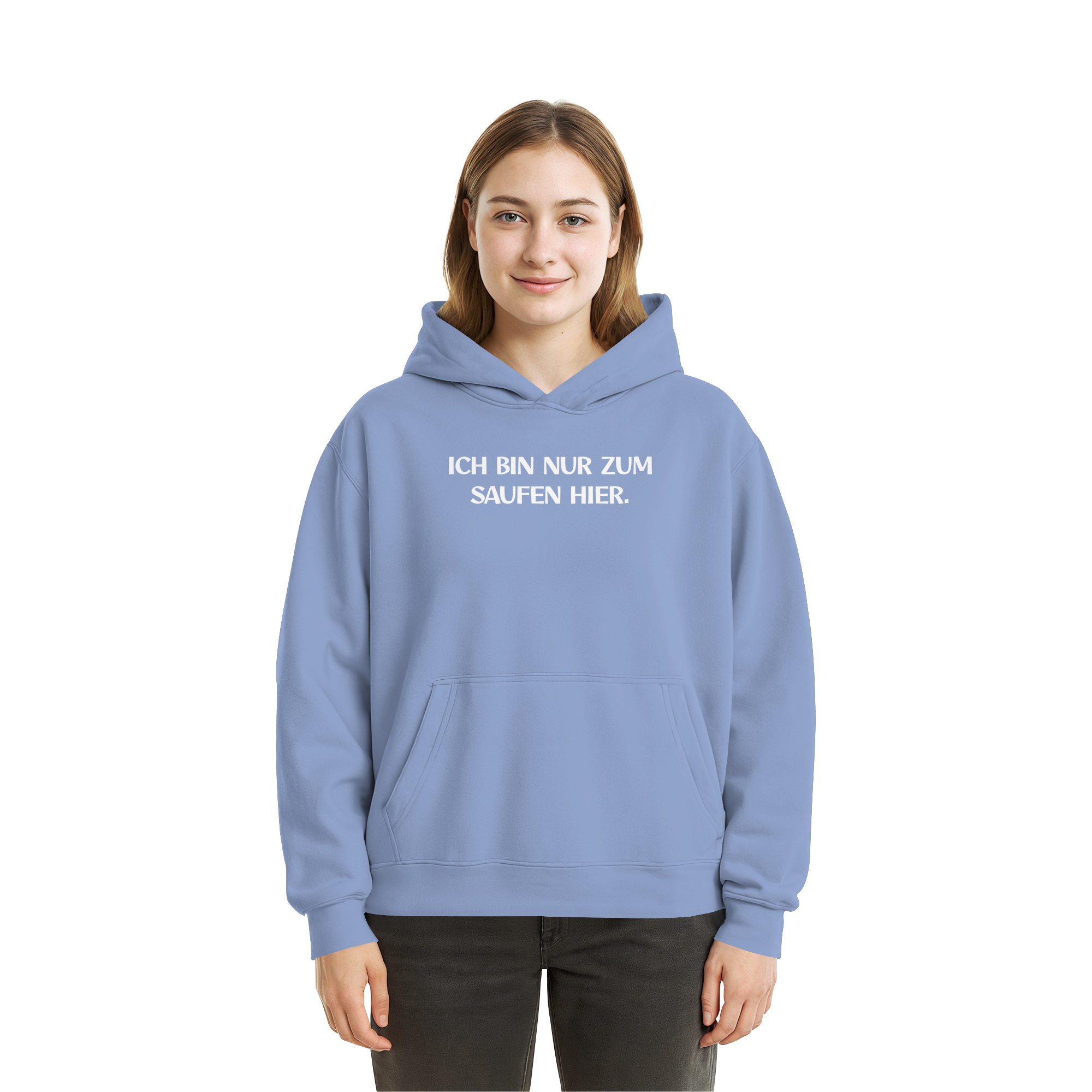 Nur zum Saufen - Fluffy Boxcut Hoodie