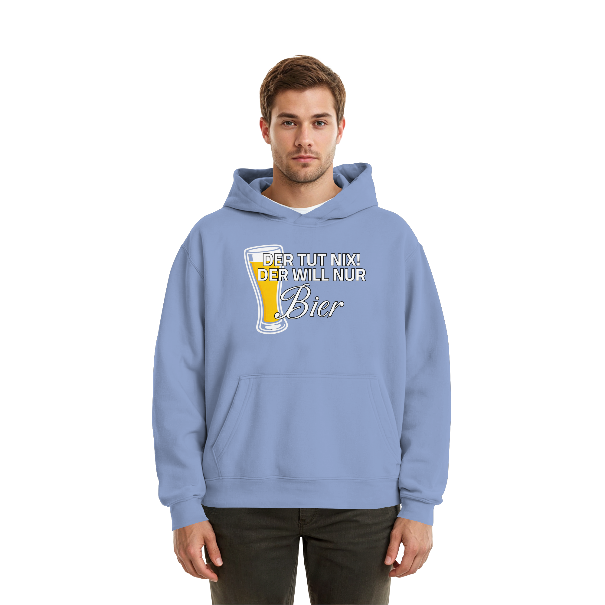 Der Will Nur Bier - Fluffy Boxcut Hoodie