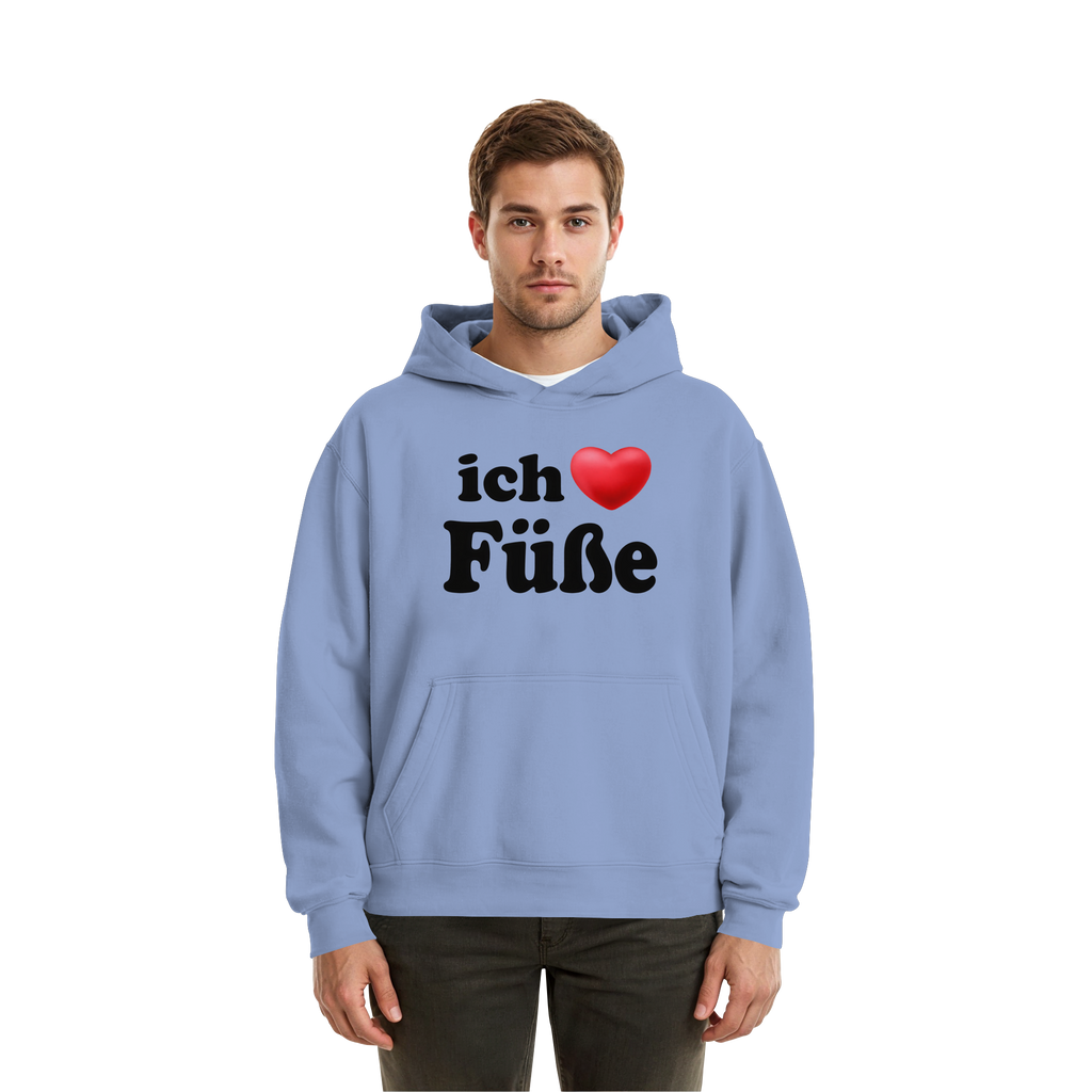 I Love Feet - Fluffy Boxcut Hoodie