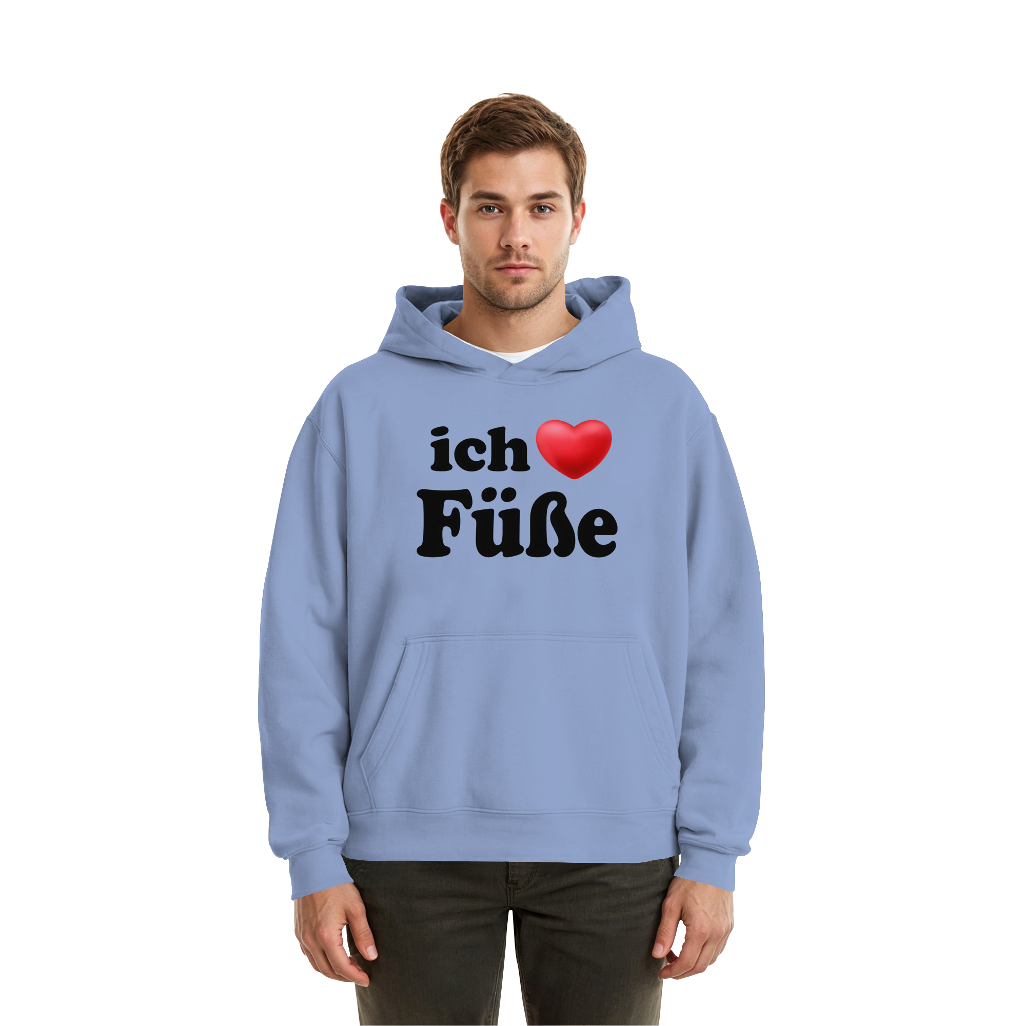 I Love Feet - Fluffy Boxcut Hoodie