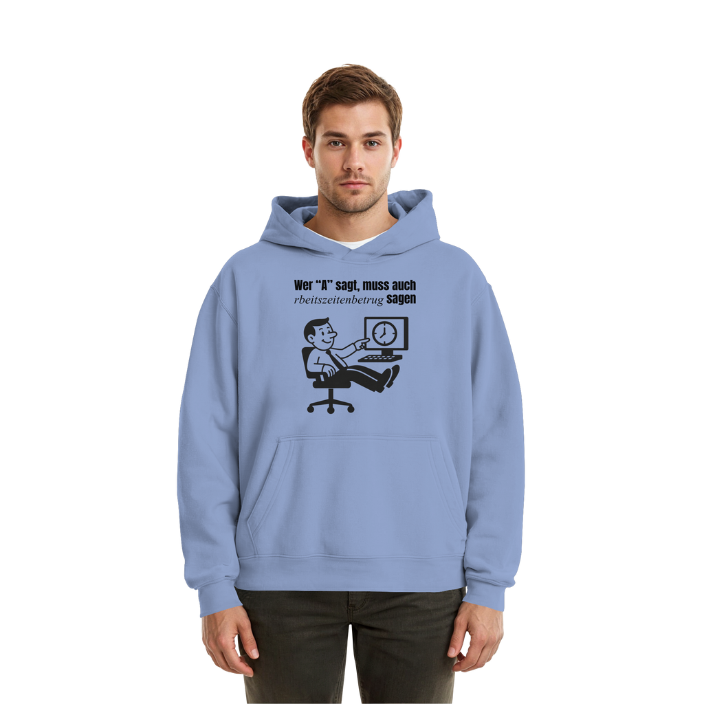 A-Rbeitszeitenbetrug - Black - Fluffy Boxcut Hoodie