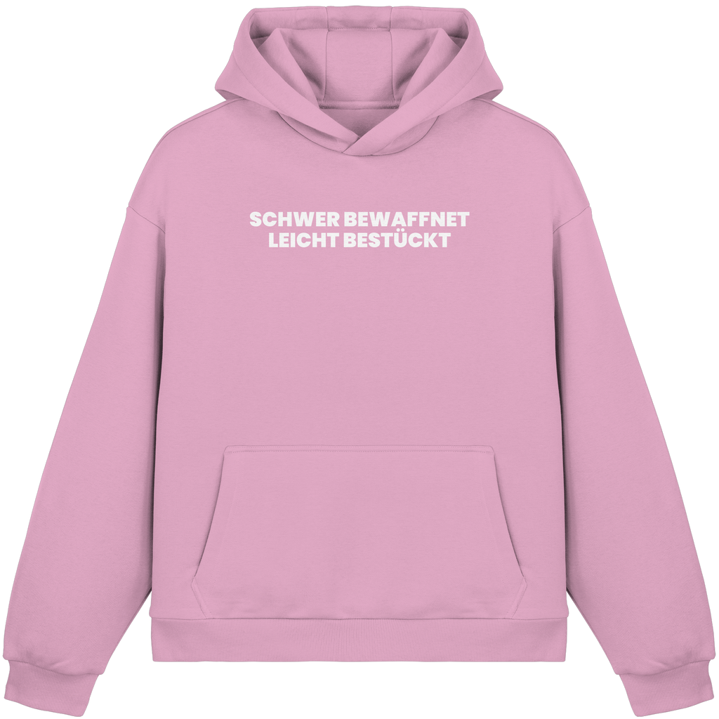 Schwer Bewaffnet Weiss - Fluffy Boxcut Hoodie