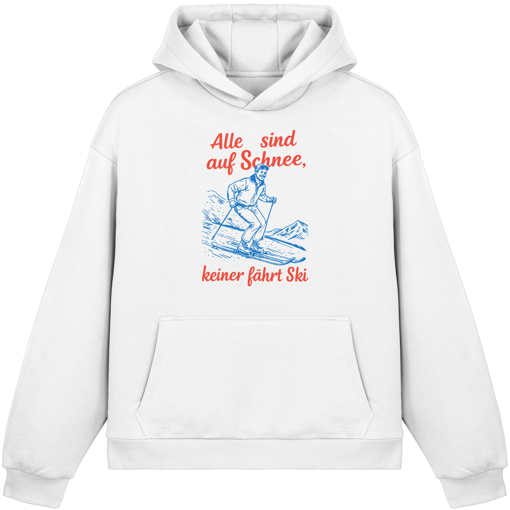 Alle sind auf Schnee! - Fluffy Boxcut Hoodie