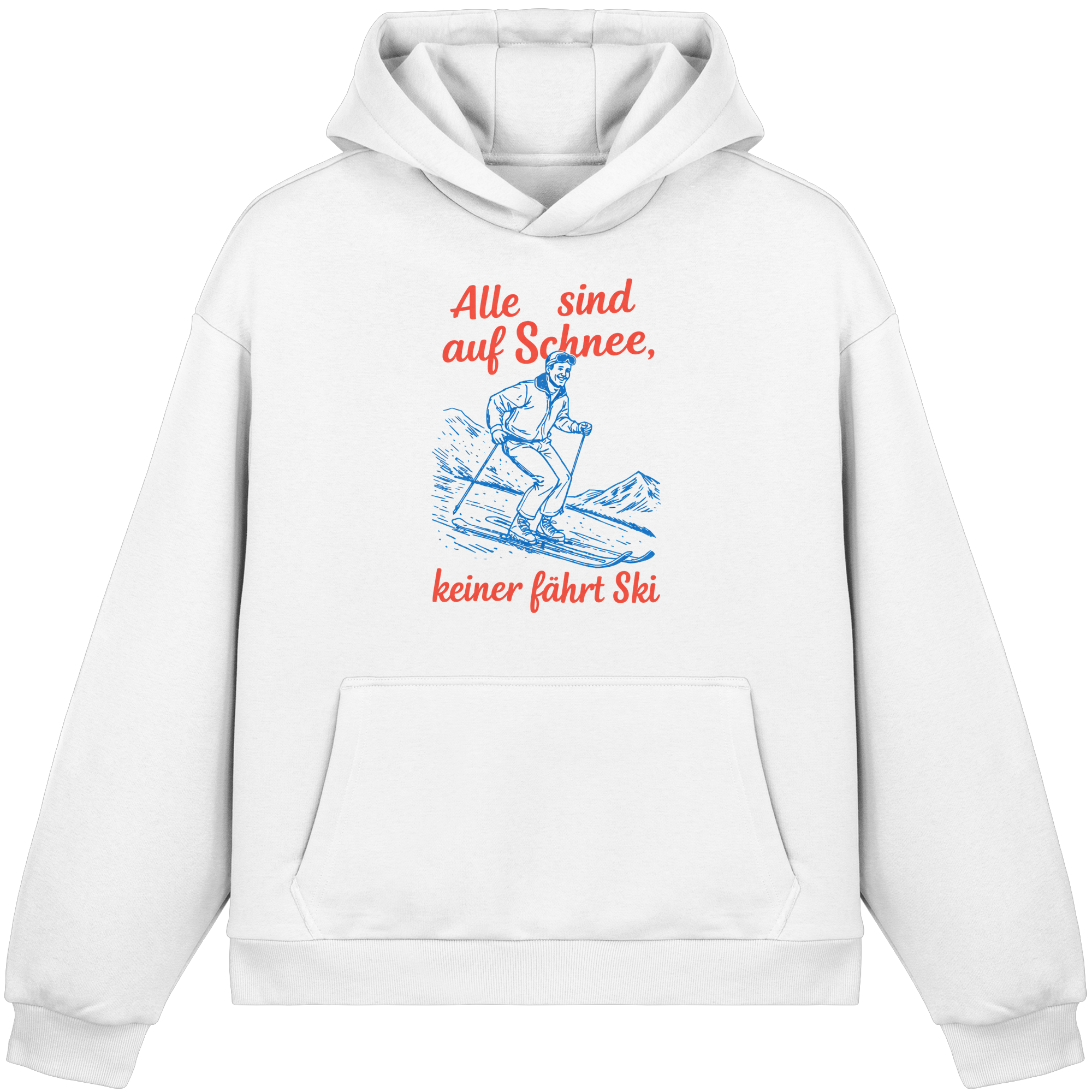 Alle sind auf Schnee! - Fluffy Boxcut Hoodie