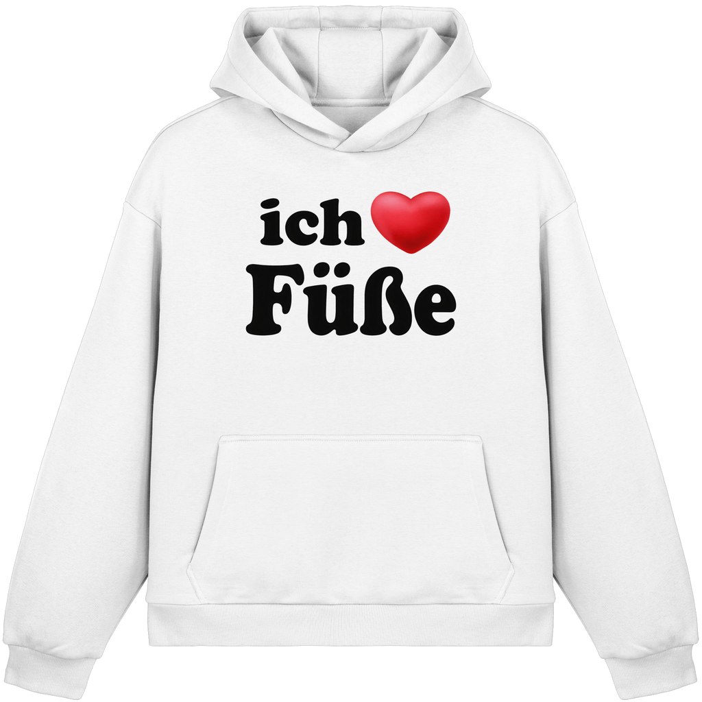 I Love Feet - Fluffy Boxcut Hoodie