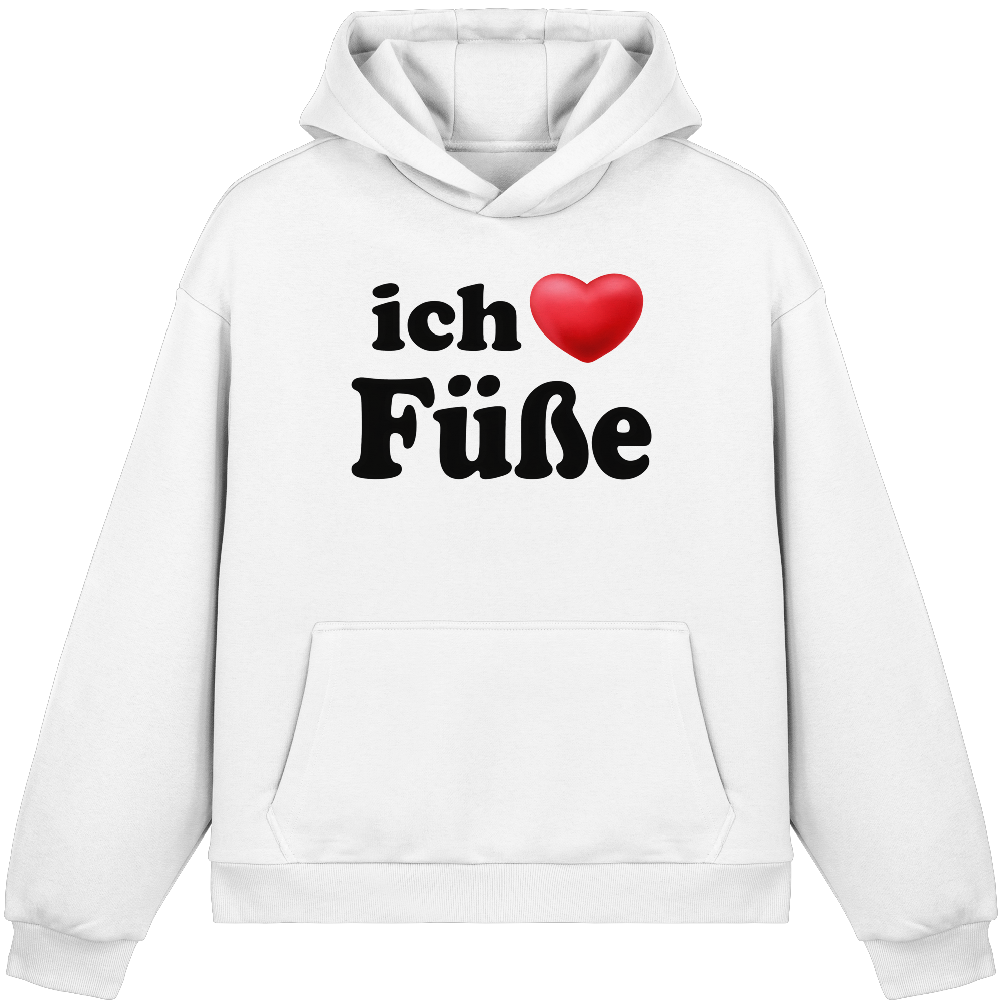 I Love Feet - Fluffy Boxcut Hoodie