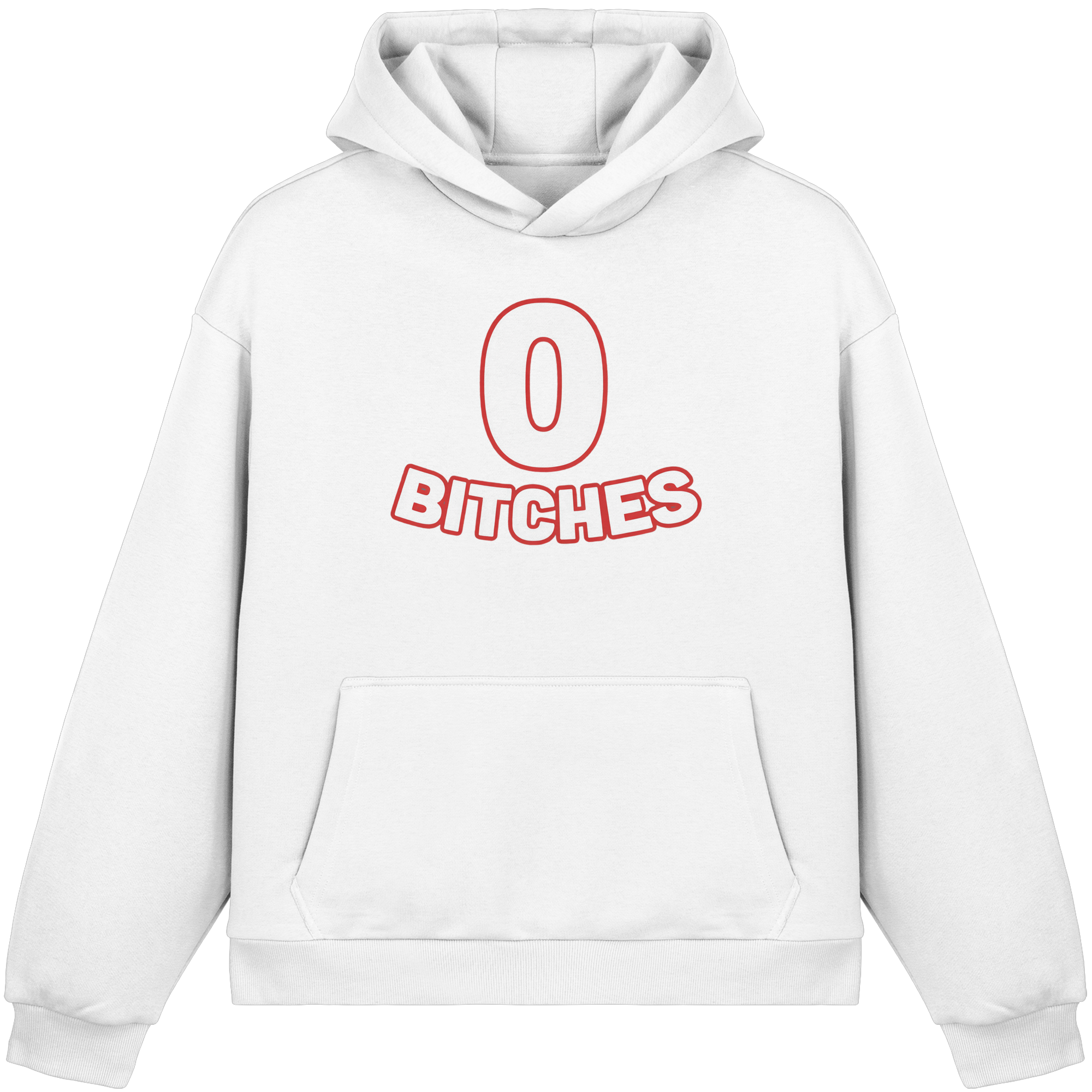 0 Bitches - Fluffy Boxcut Hoodie