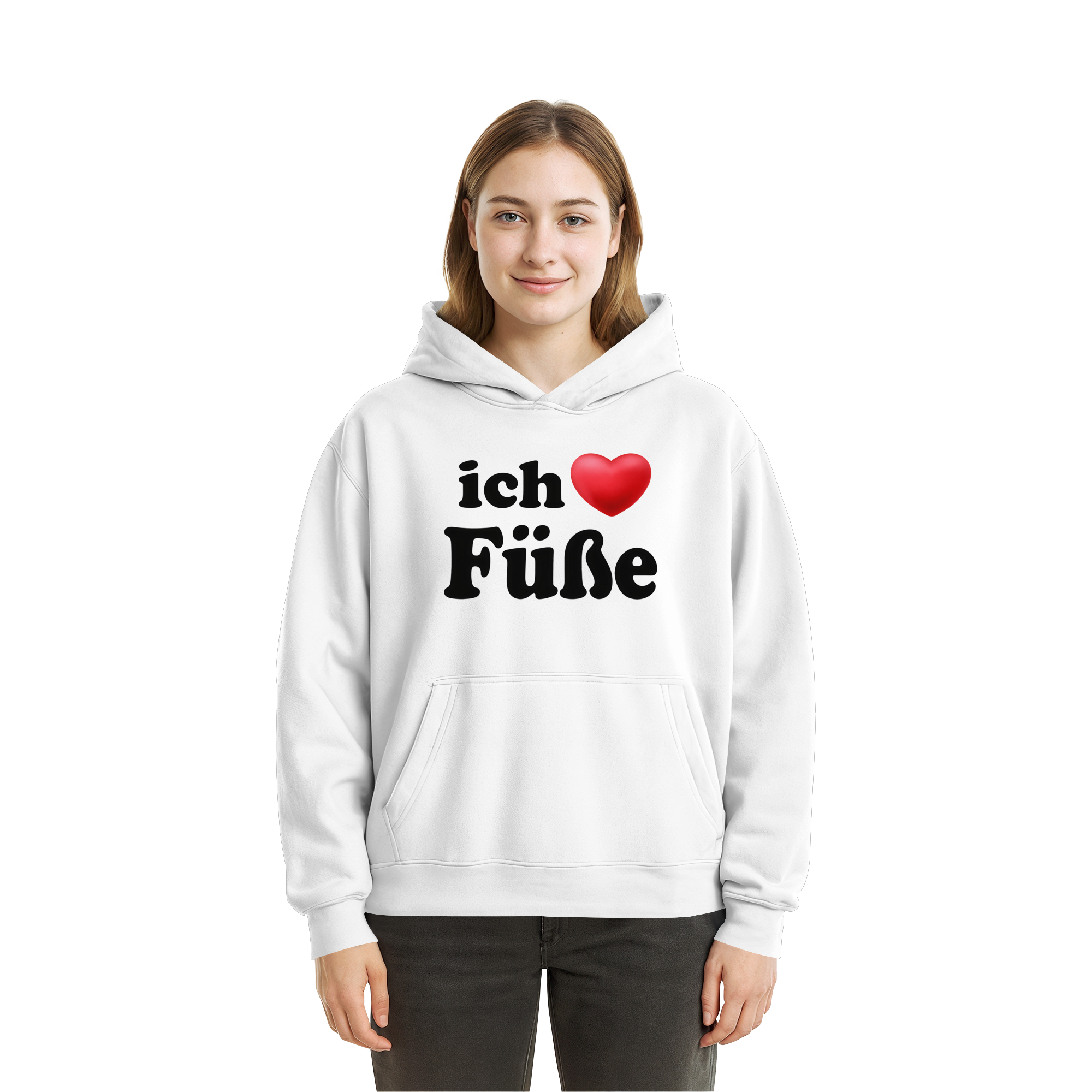 I Love Feet - Fluffy Boxcut Hoodie