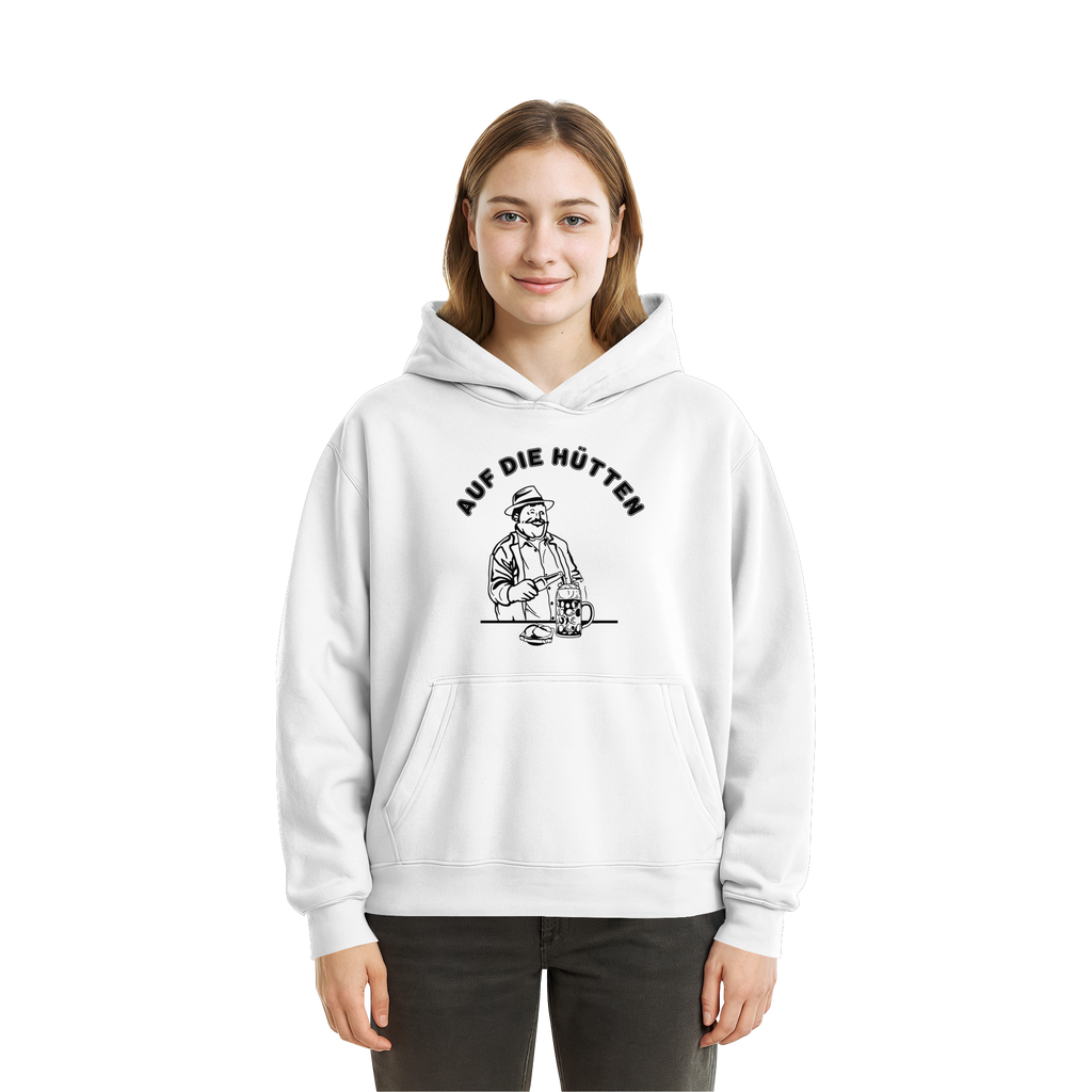 Auf die Huetten! - Dark - Fluffy Boxcut Hoodie