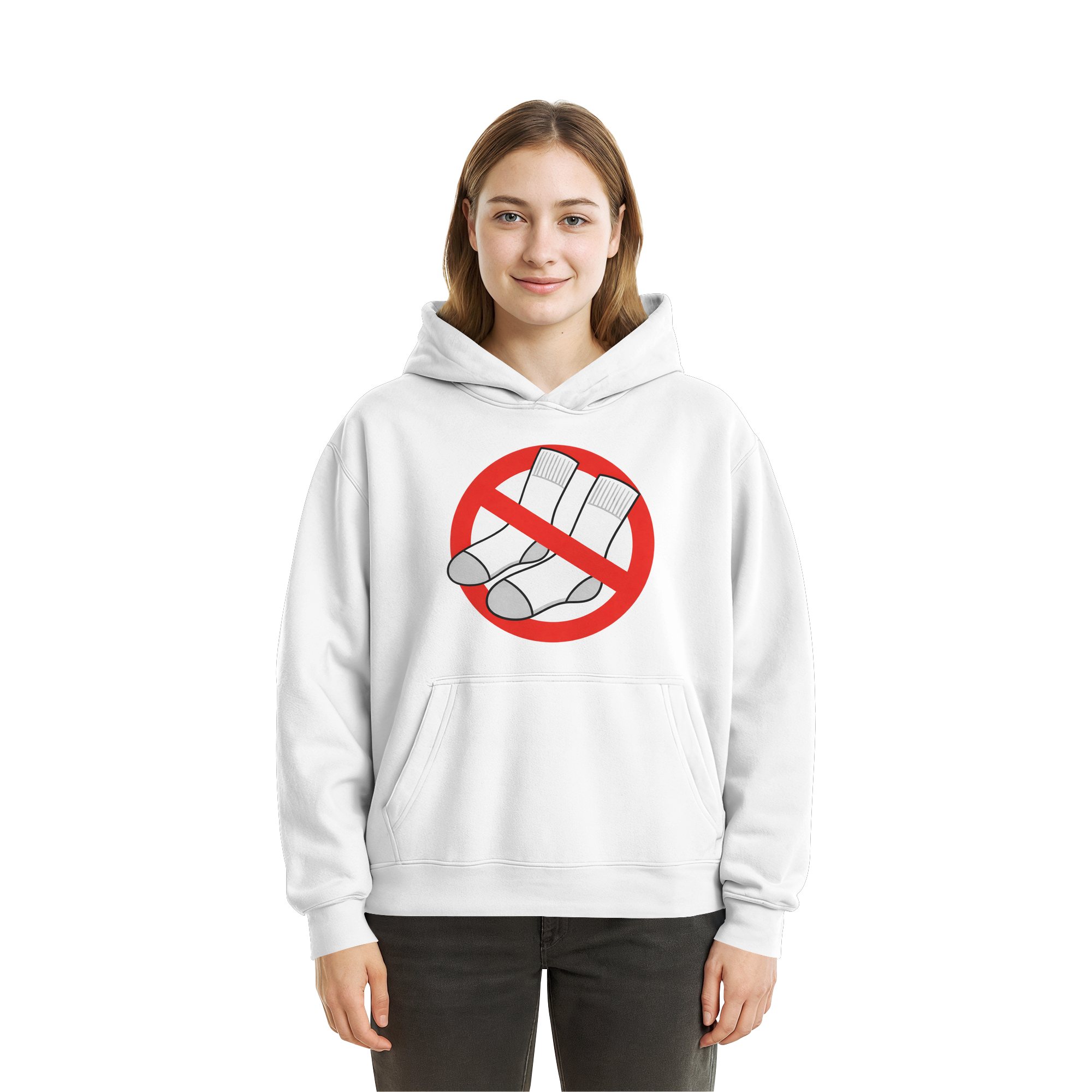 No Socks! - Fluffy Boxcut Hoodie
