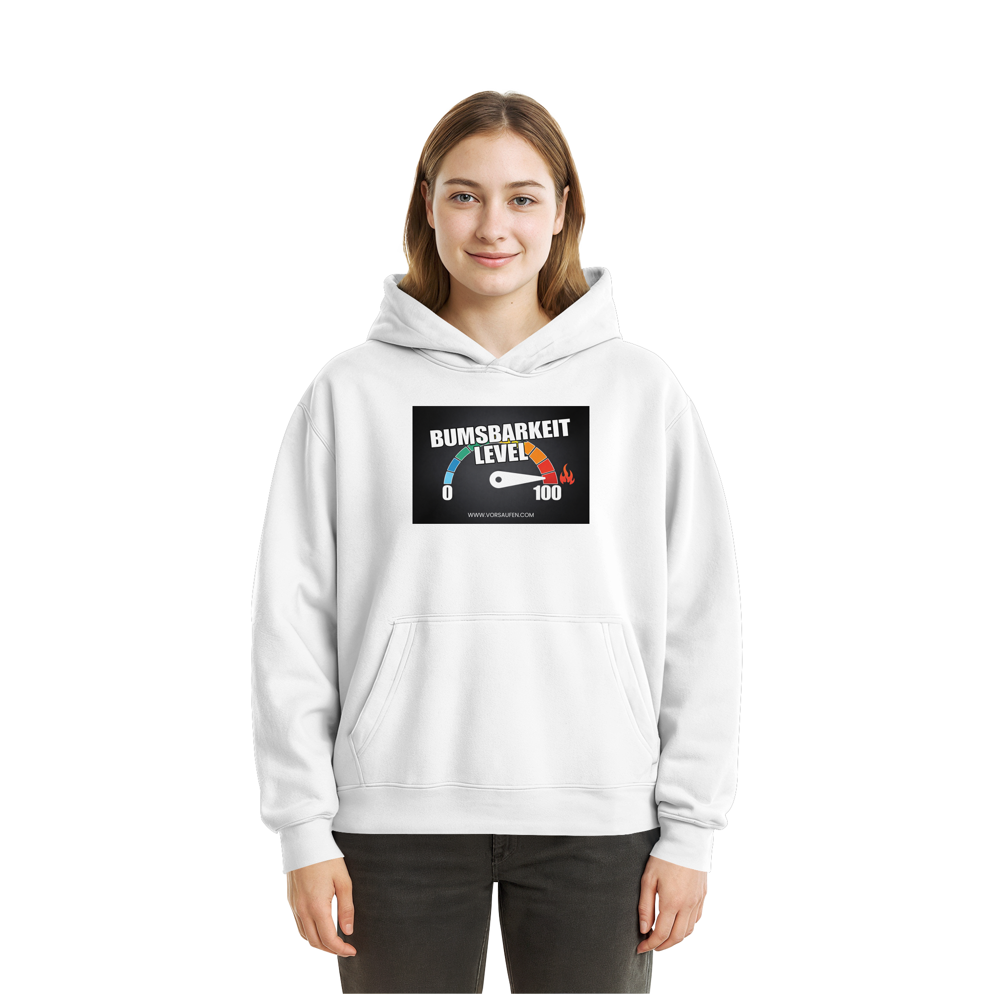 Bumsbarkeit LVL 100 - Fluffy Boxcut Hoodie