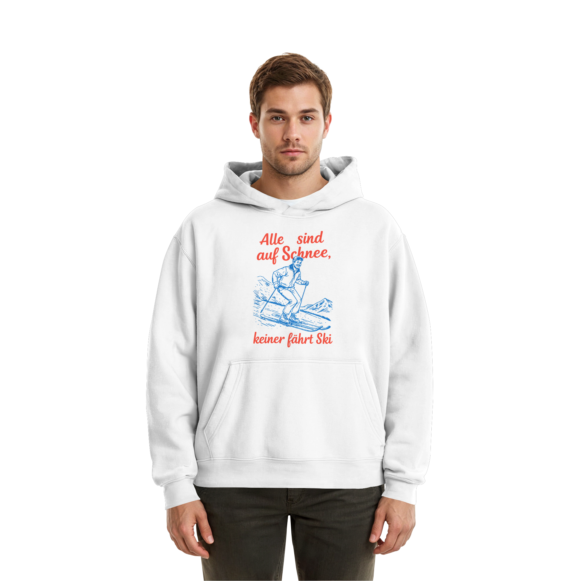 Alle sind auf Schnee! - Fluffy Boxcut Hoodie