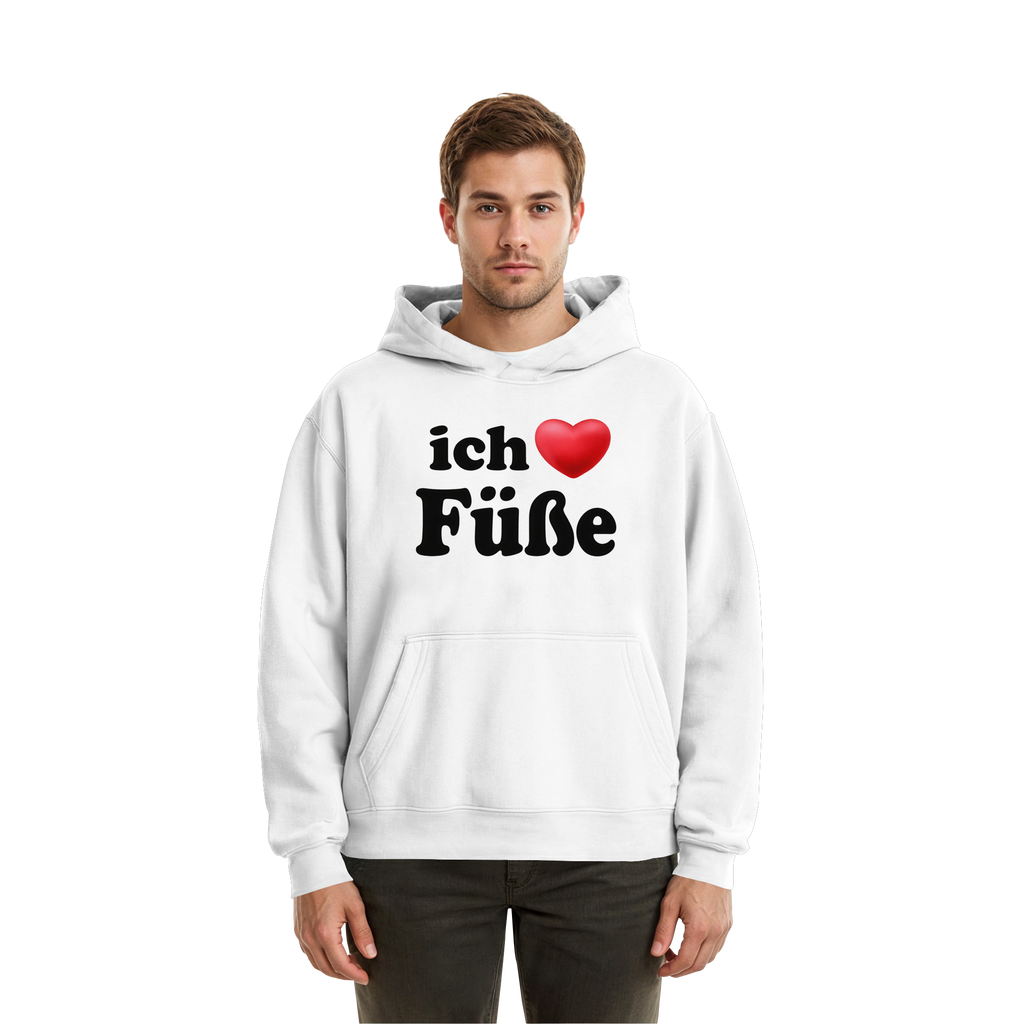 I Love Feet - Fluffy Boxcut Hoodie