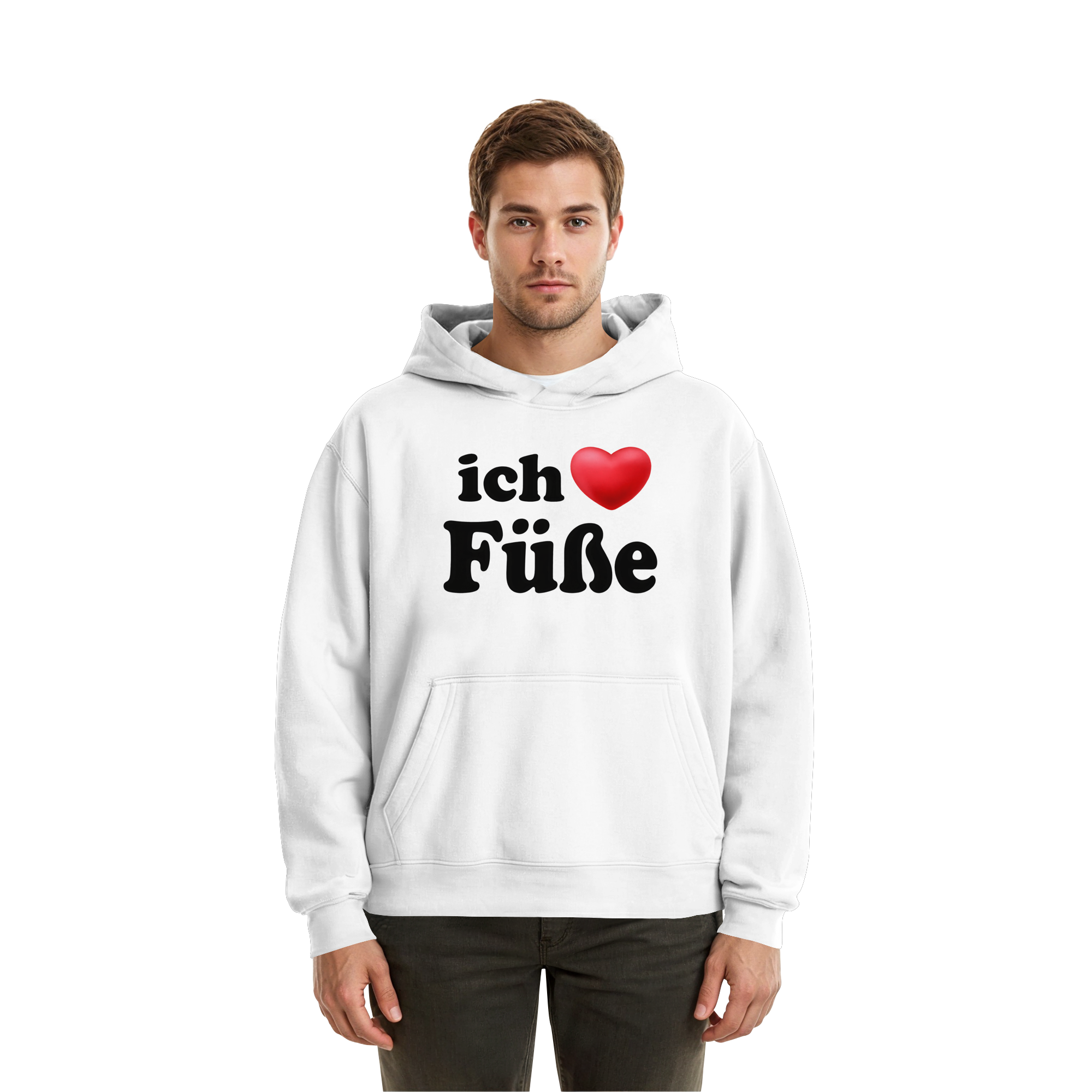 I Love Feet - Fluffy Boxcut Hoodie