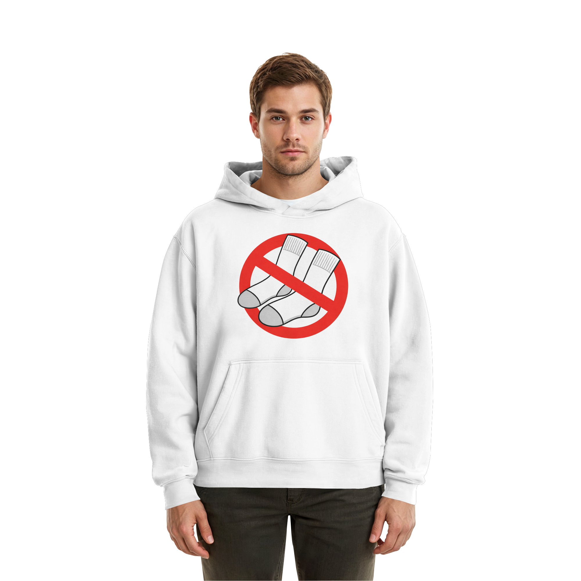 No Socks! - Fluffy Boxcut Hoodie