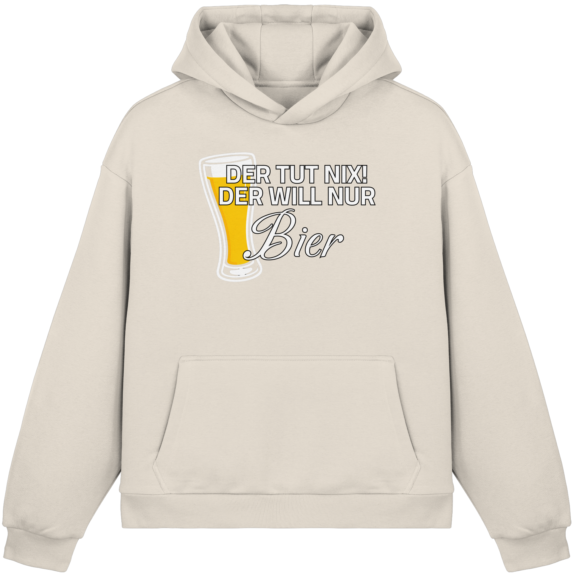 Der Will Nur Bier - Fluffy Boxcut Hoodie