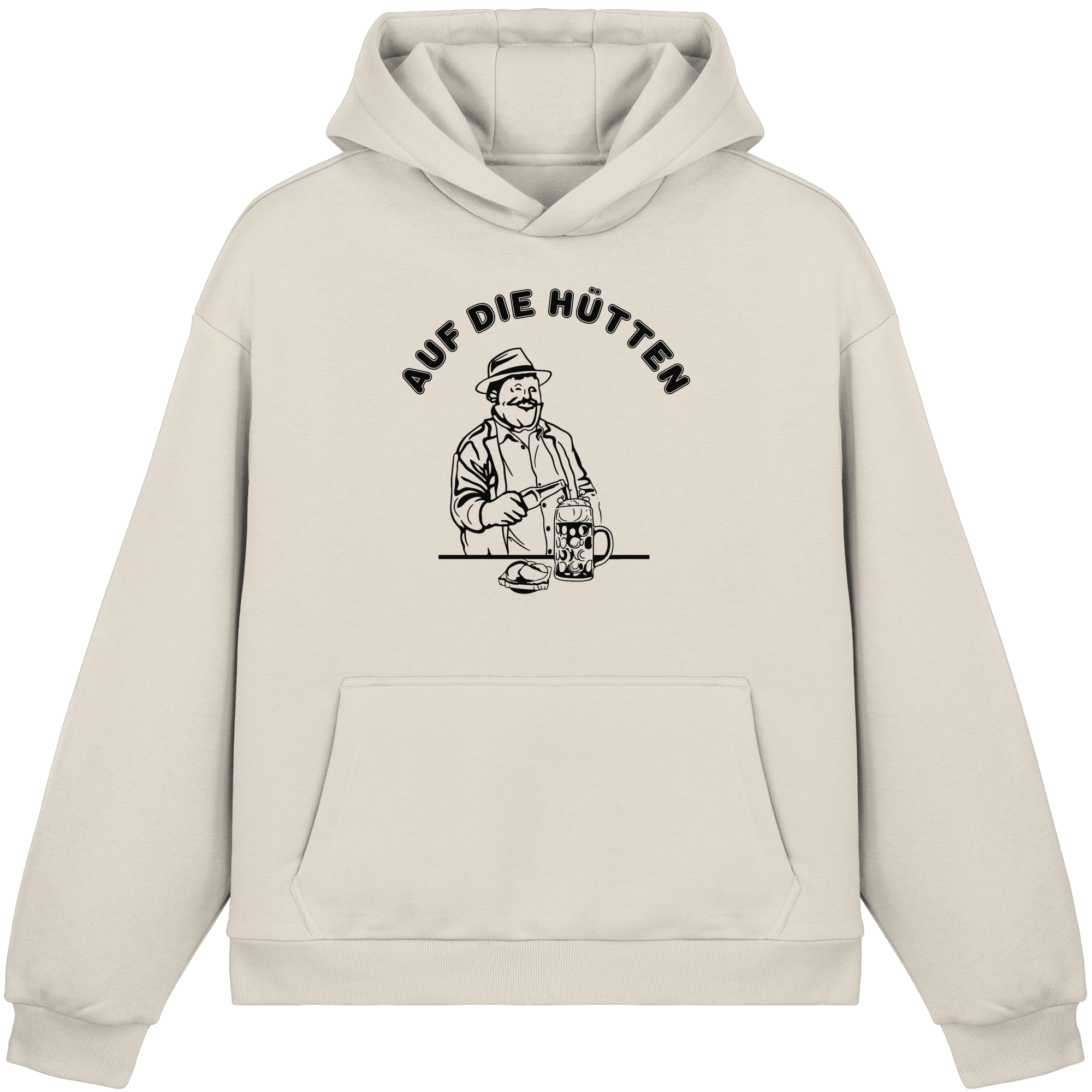 Auf die Huetten! - Dark - Fluffy Boxcut Hoodie