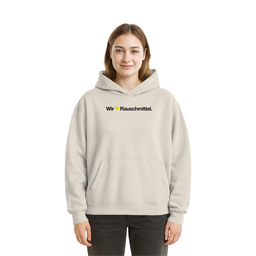 Wir Lieben Rauschmittel - Light - Fluffy Boxcut Hoodie