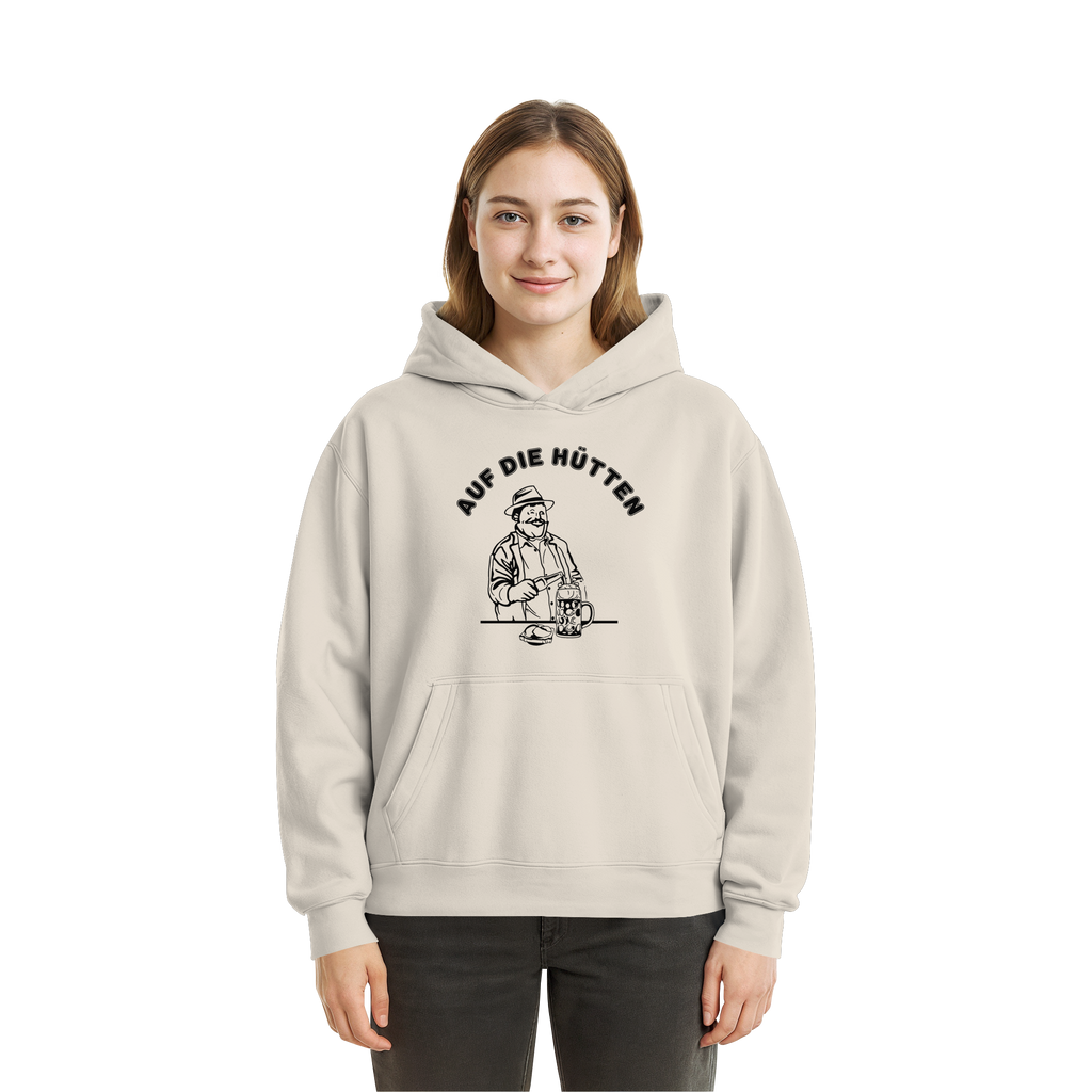 Auf die Huetten! - Dark - Fluffy Boxcut Hoodie