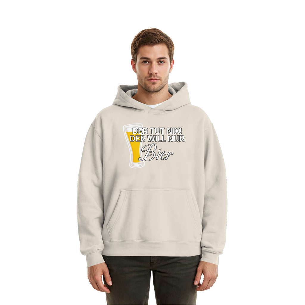 Der Will Nur Bier - Fluffy Boxcut Hoodie