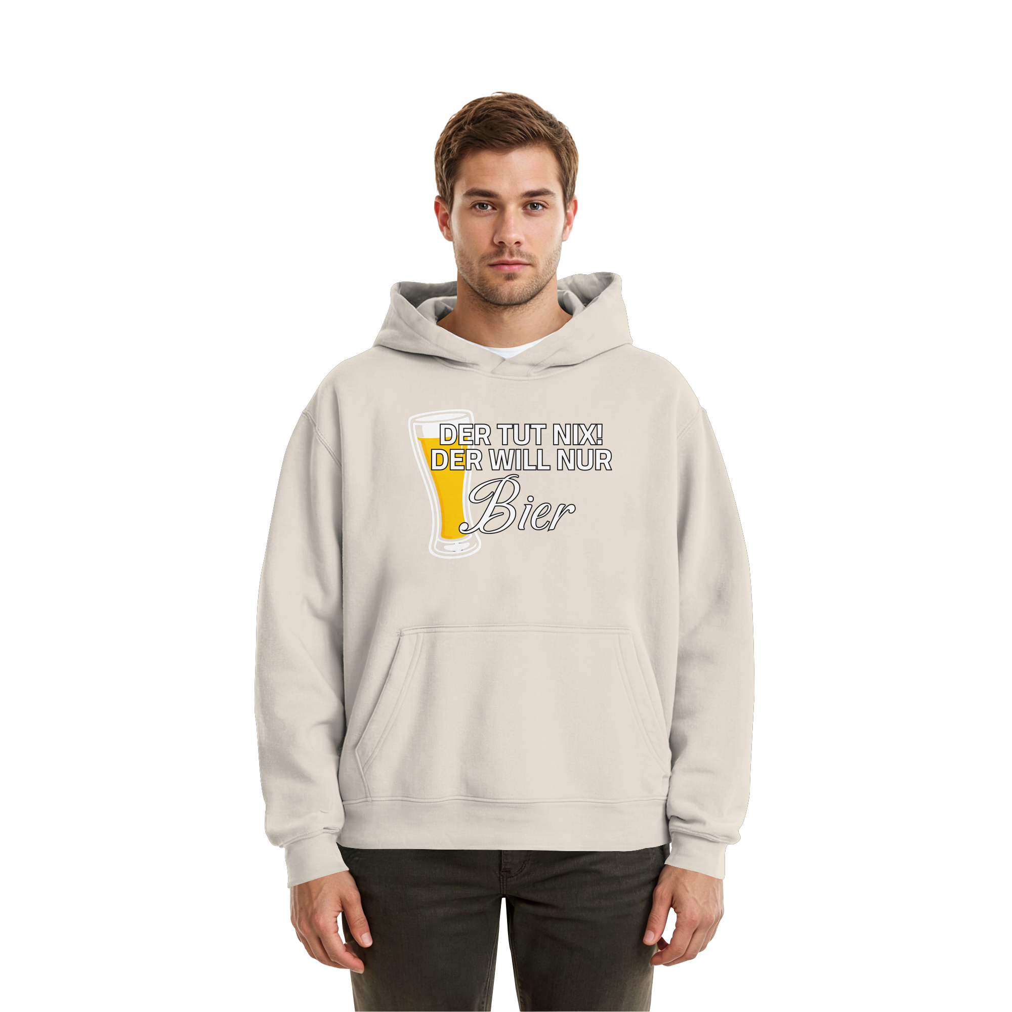 Der Will Nur Bier - Fluffy Boxcut Hoodie
