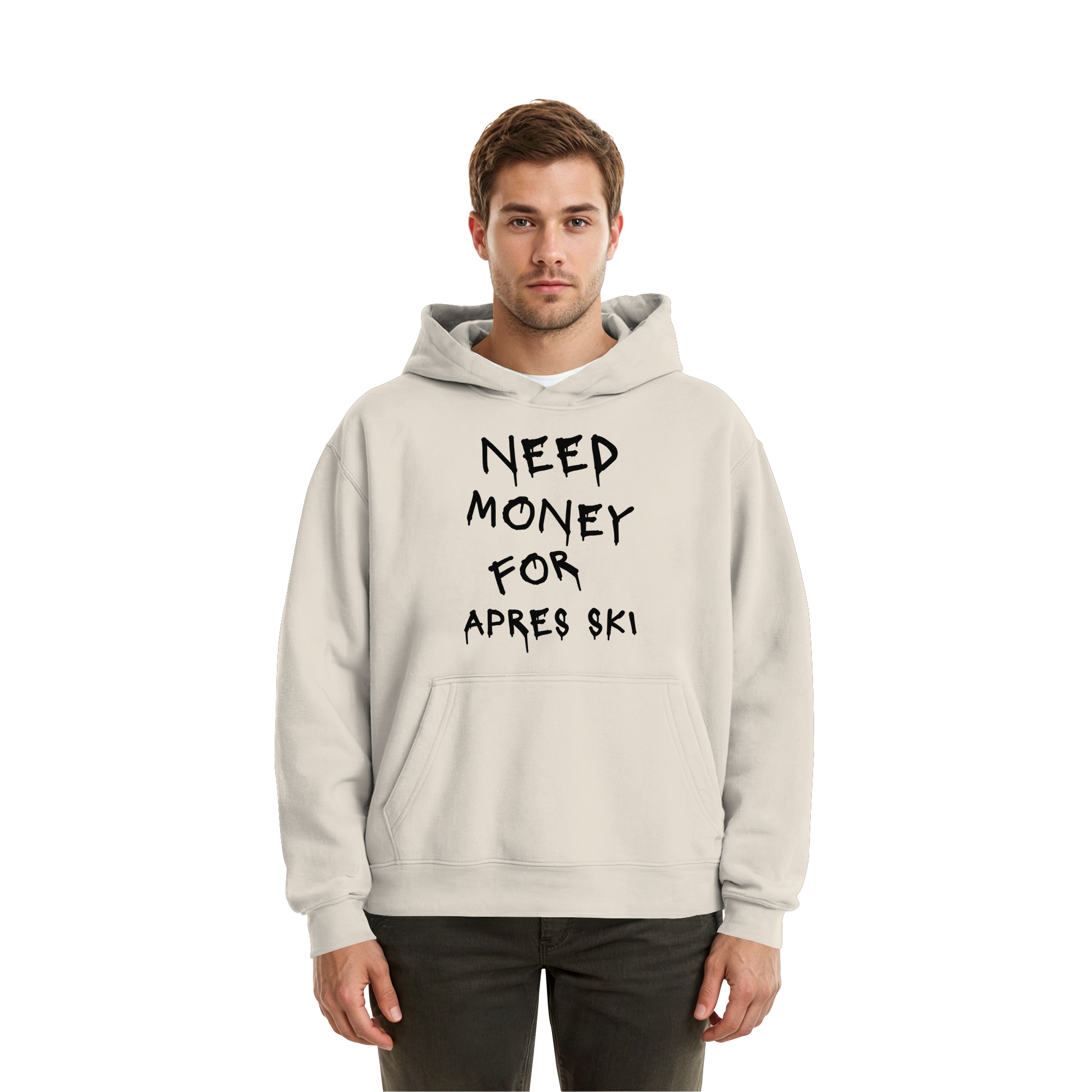 Need Money for Apres Ski - Fluffy Boxcut Hoodie