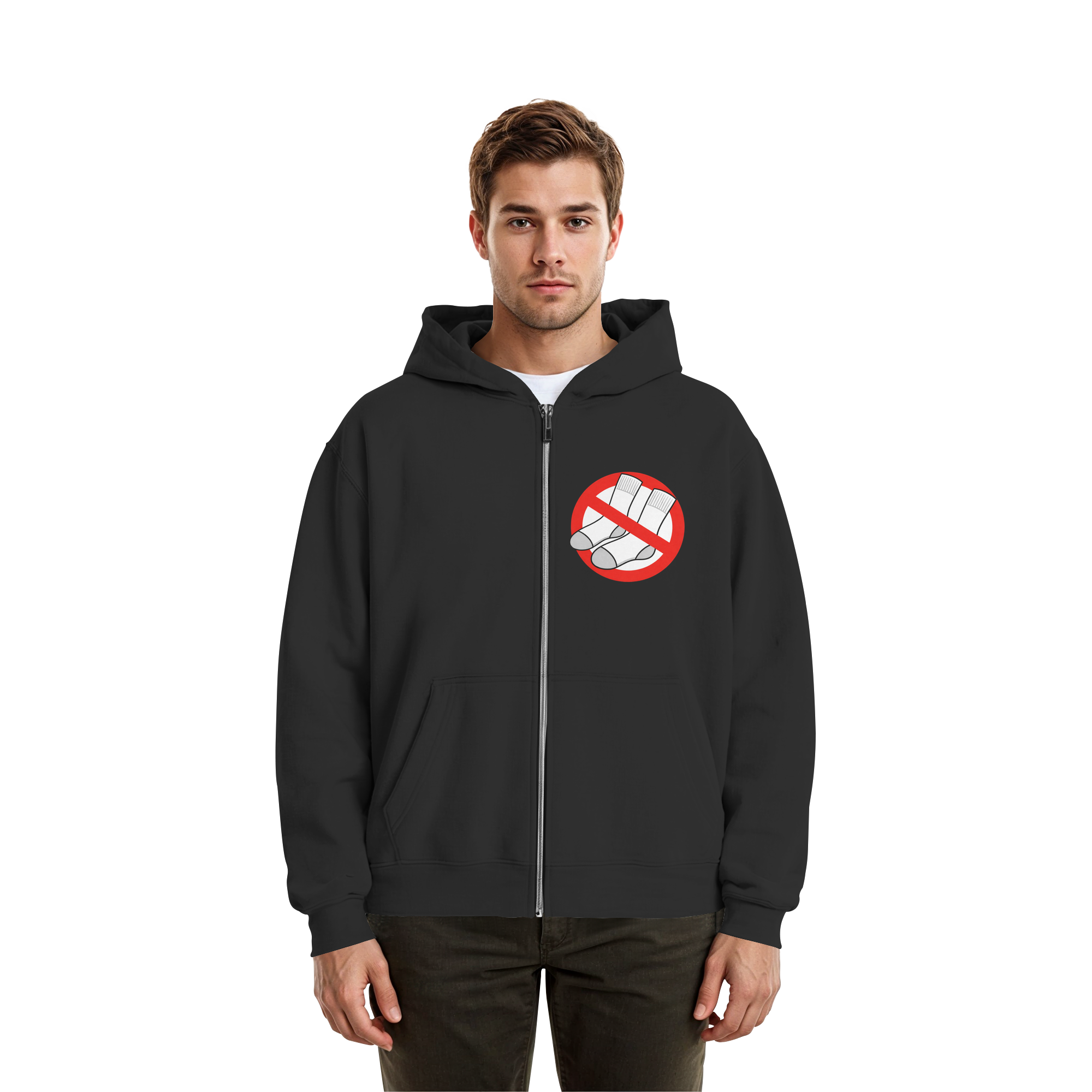 No Socks! - Fluffy Boxcut Zipper