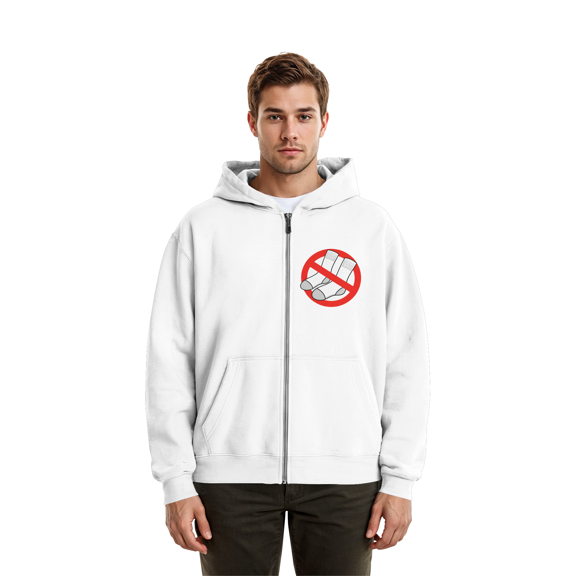 No Socks! - Fluffy Boxcut Zipper