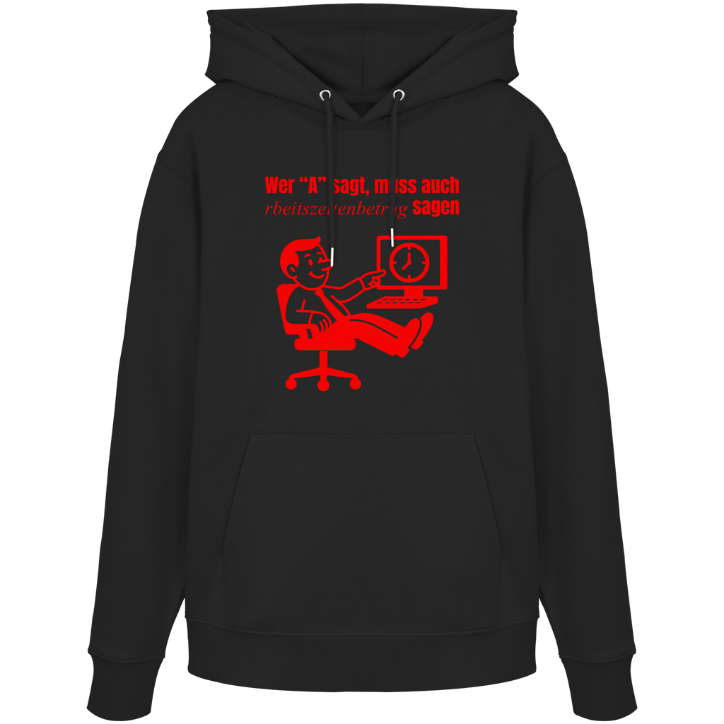 A-Rbeitszeitenbetrug - Red - Organic Hoodie