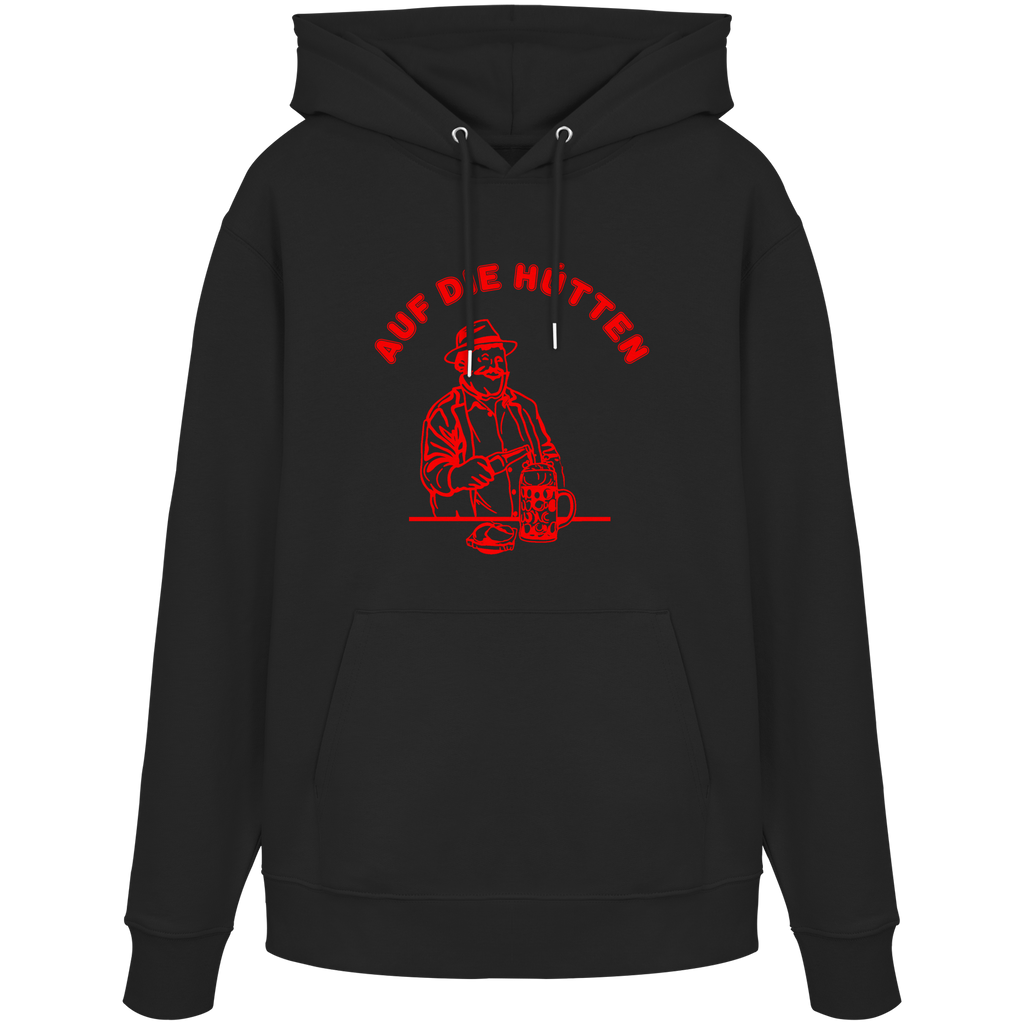 Auf die Huetten - Red - Organic Hoodie